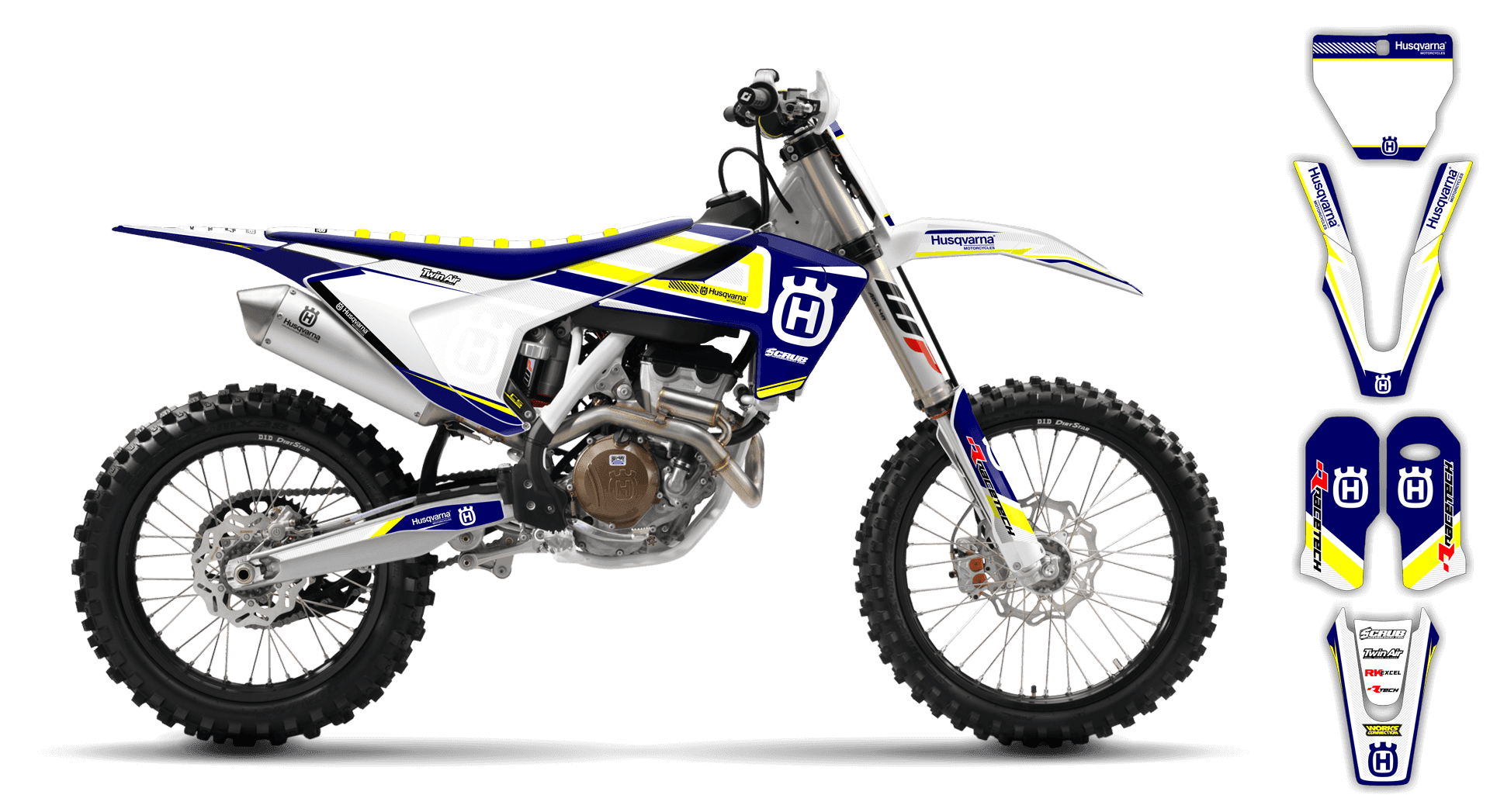 Graphics Kit - Husqvarna 14-> TX Series - TX 300 2017-2019 - H8 - ST