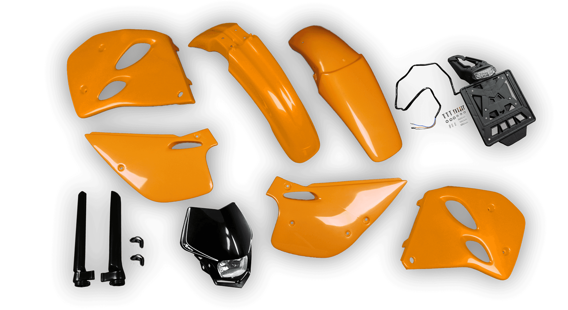 Plastics Kit - KTM - EXC EXC-F / XC-W XCF-W - 1993-1997 2-Stroke - Full Kit - Honey with Lights