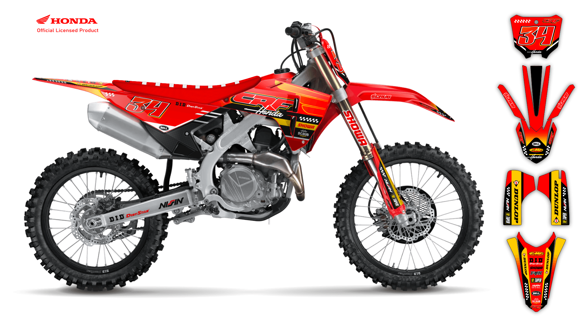 Graphics Kit - Honda - CRF 250R - 2014-2017 - Pitster - ST