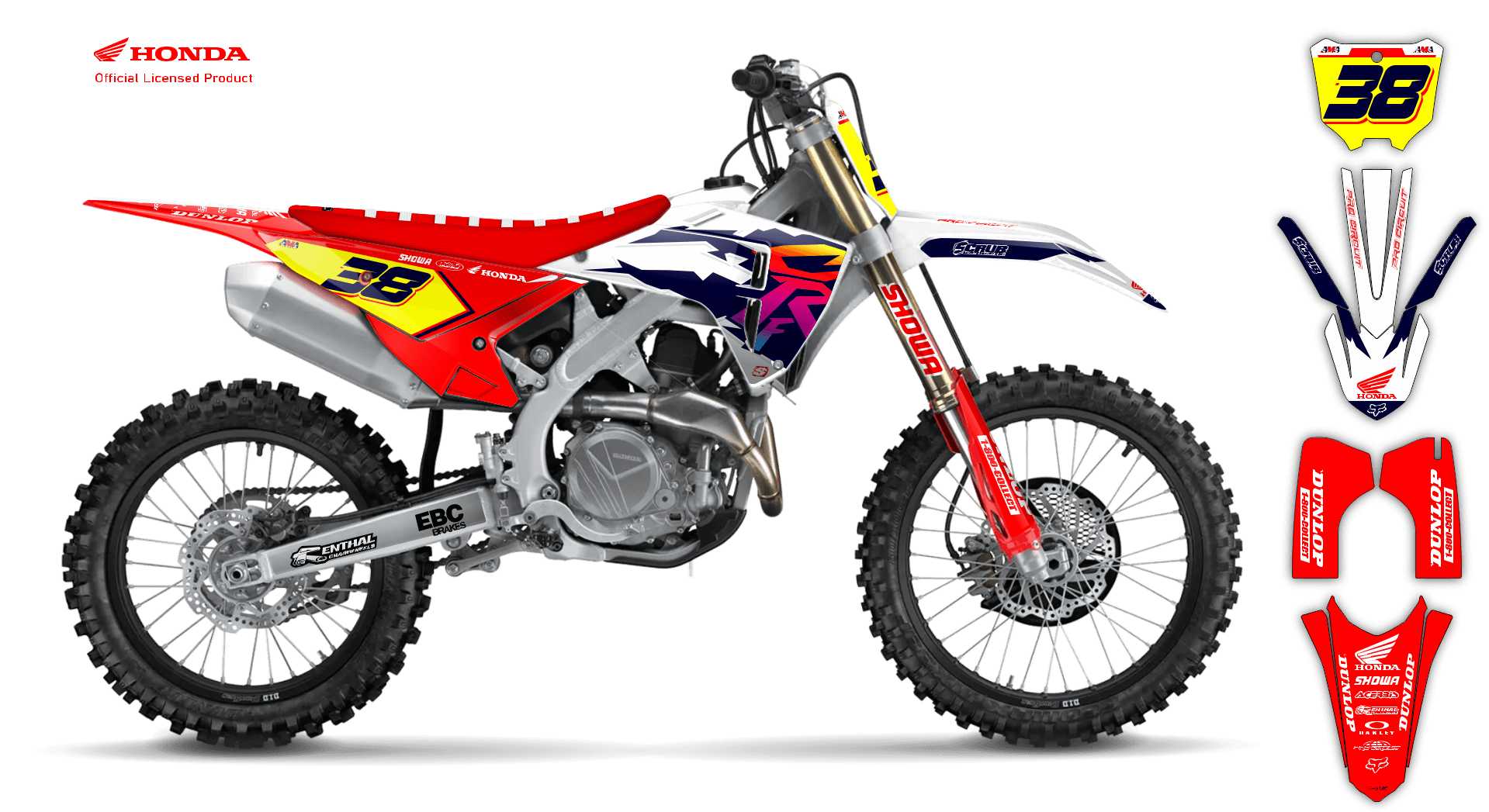 Graphics Kit - Honda - CRF 250R - 2014-2017 - Retro - ST