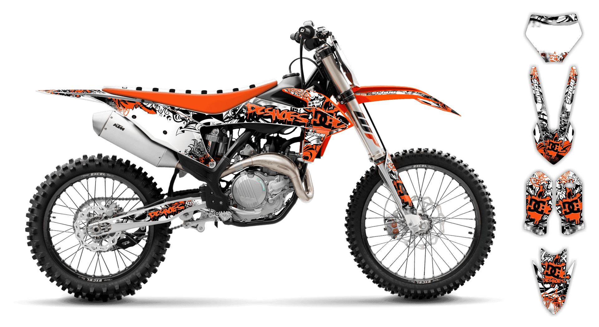 Graphics Kit - KTM - FREERIDE - 2012-2016 - Attack - ST