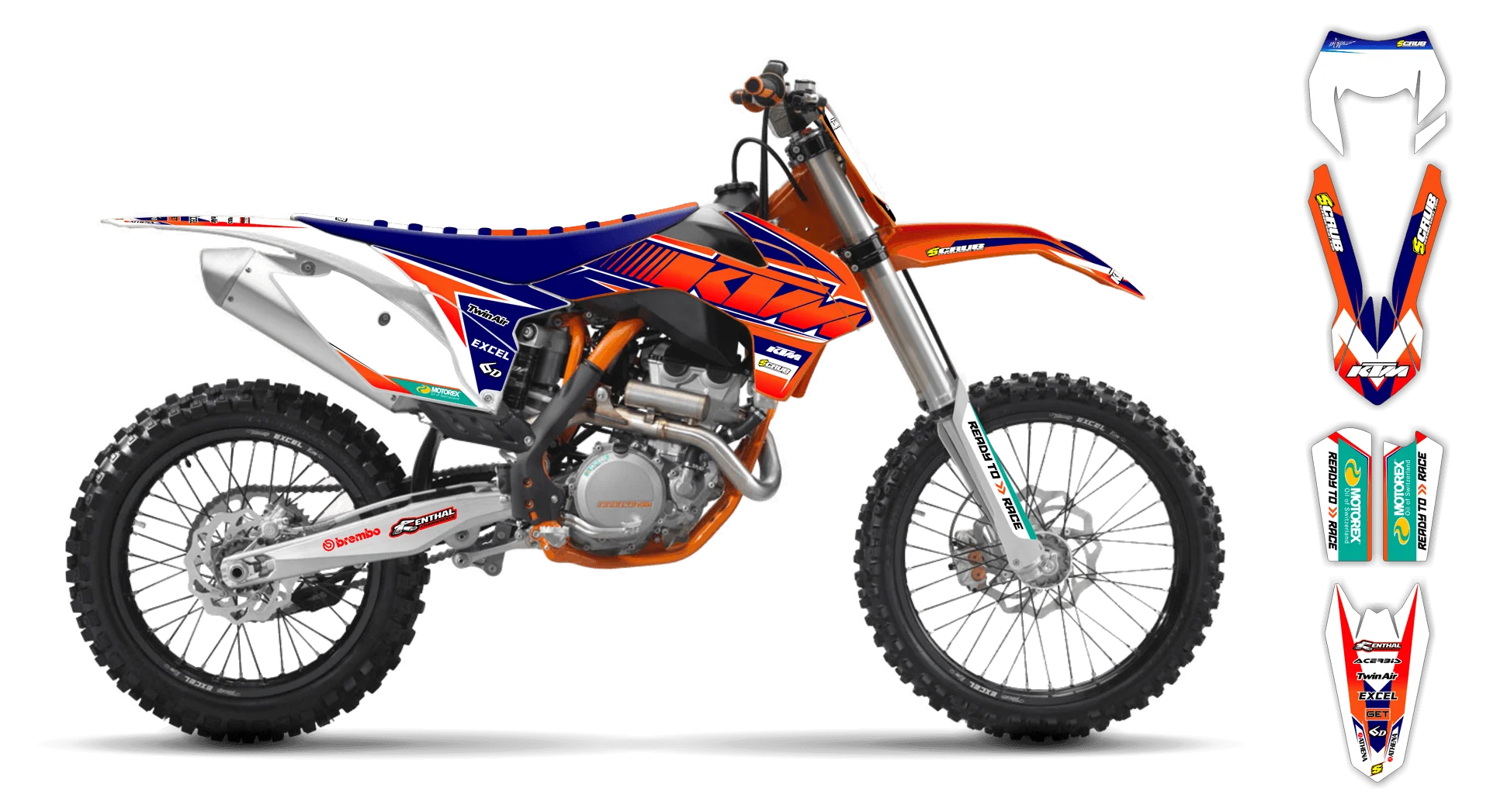 Graphics Kit - KTM - EXC EXC-F / XC-W XCF-W - 2004 - K9 - LE