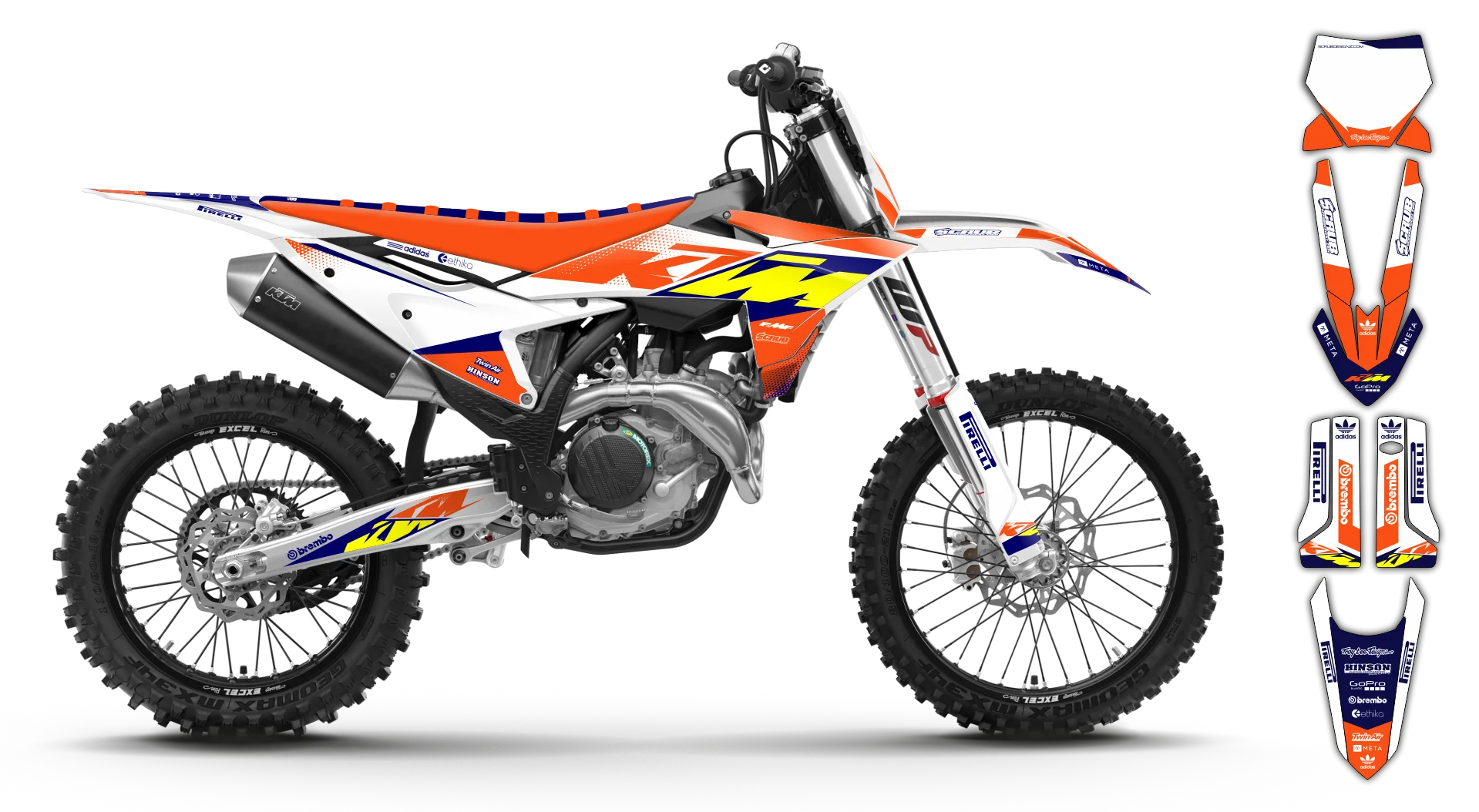 Graphics Kit - KTM - SX SX-F / XC XC-F - 2025 - K15 - R1
