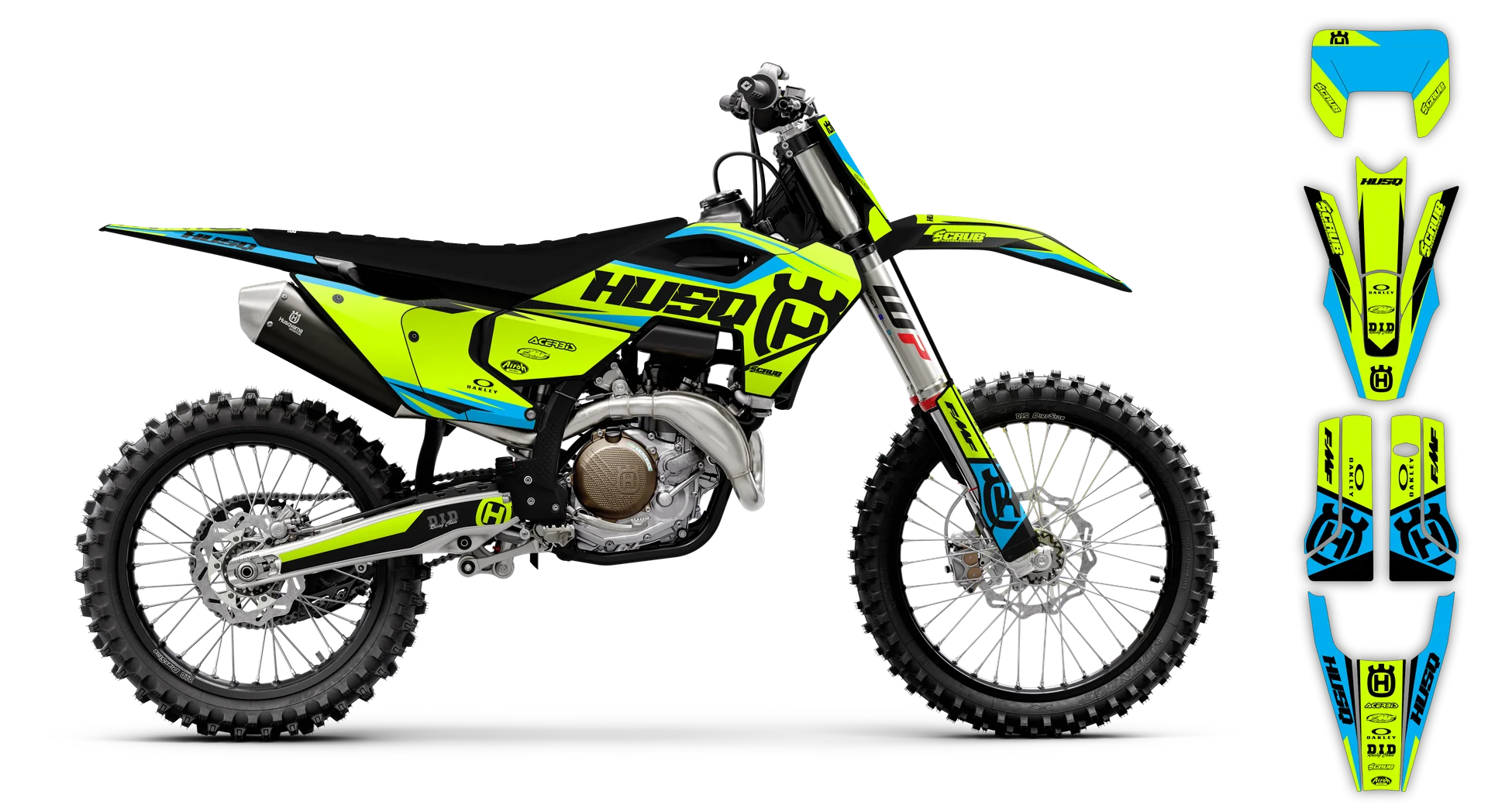 Graphics Kit - Husqvarna 14-> TE-FE Series - 2025 - Fluo H-SE1056 - LE