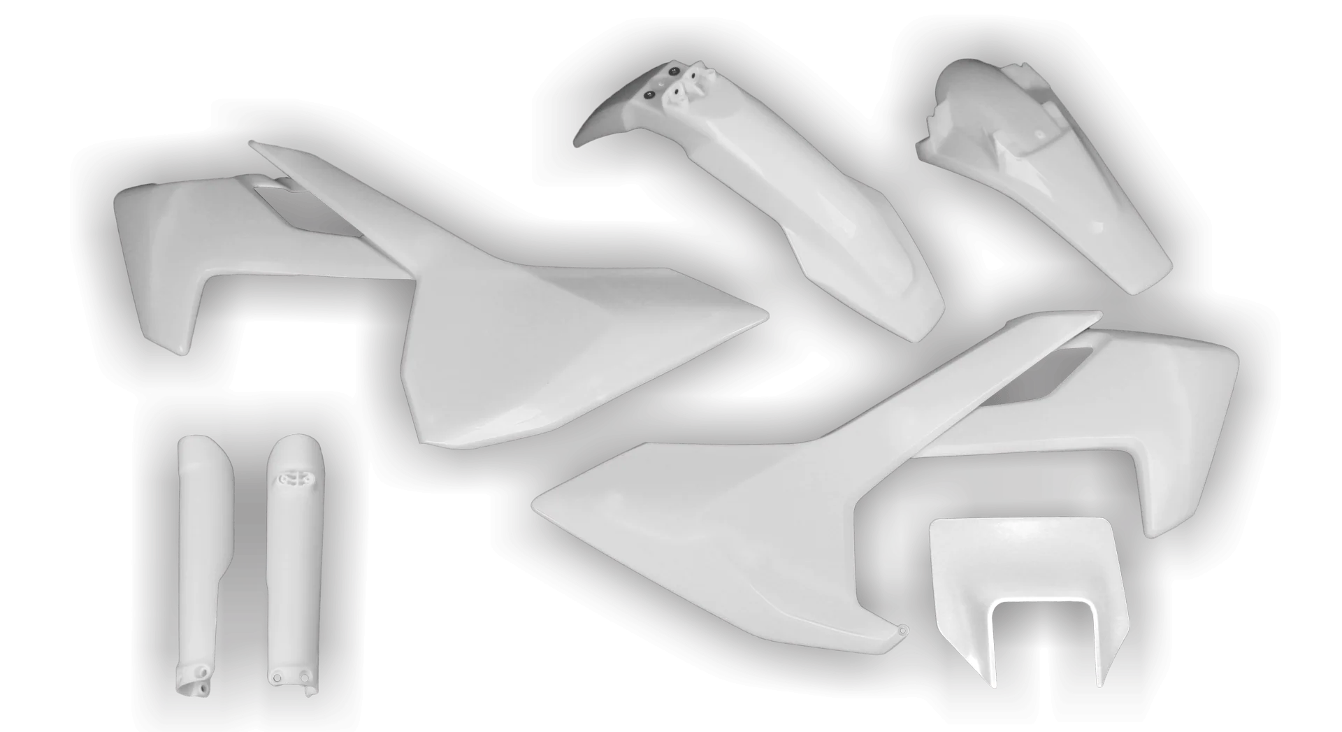 Plastics Kit - Husqvarna 14-> TX Series - TX 125 2017-2019 - Full Kit - White