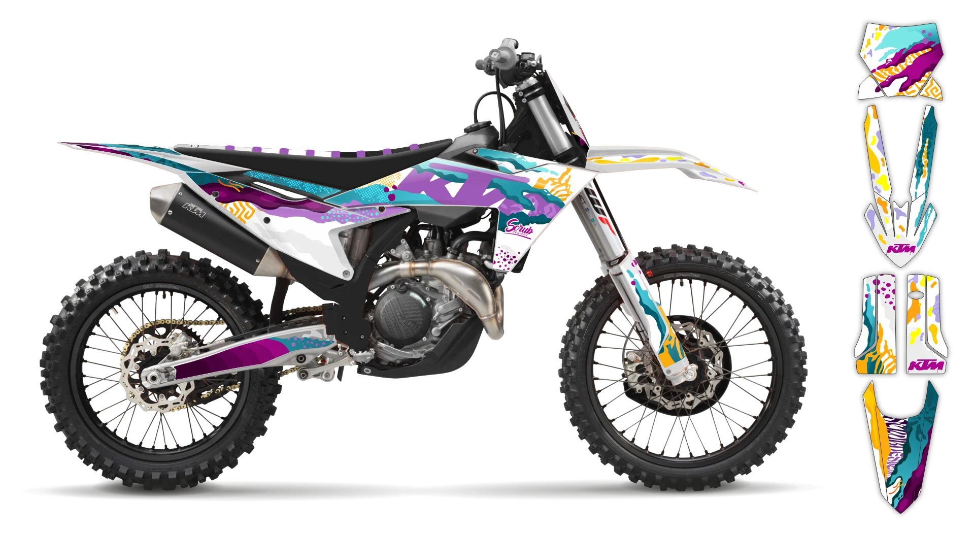 Graphics Kit - KTM - SX SX-F / XC XC-F - 2011-2012 - Kaleido - ST