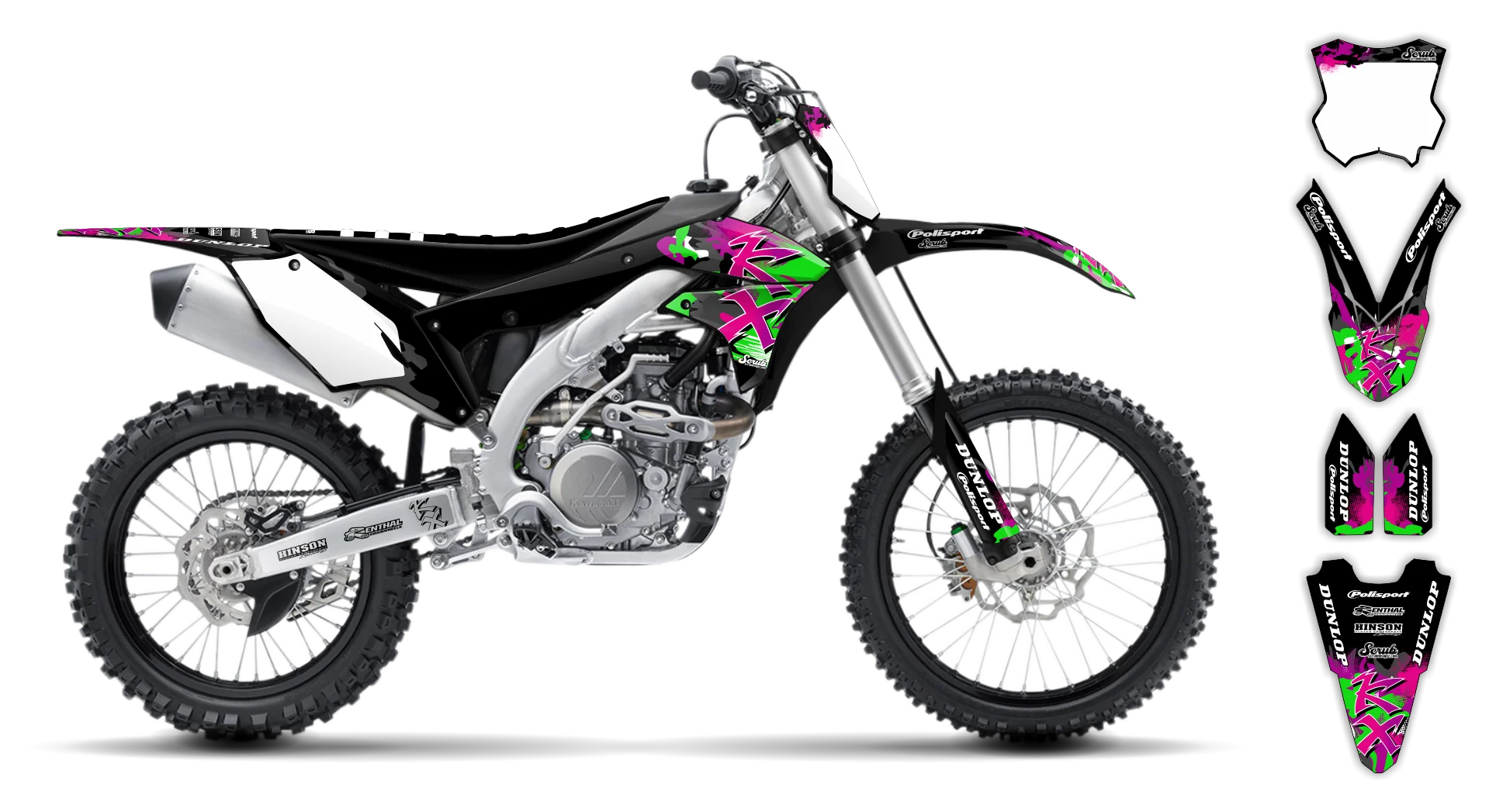 Graphics Kit - Kawasaki - KX 250F - 2017-2020 - SE1048 - LE