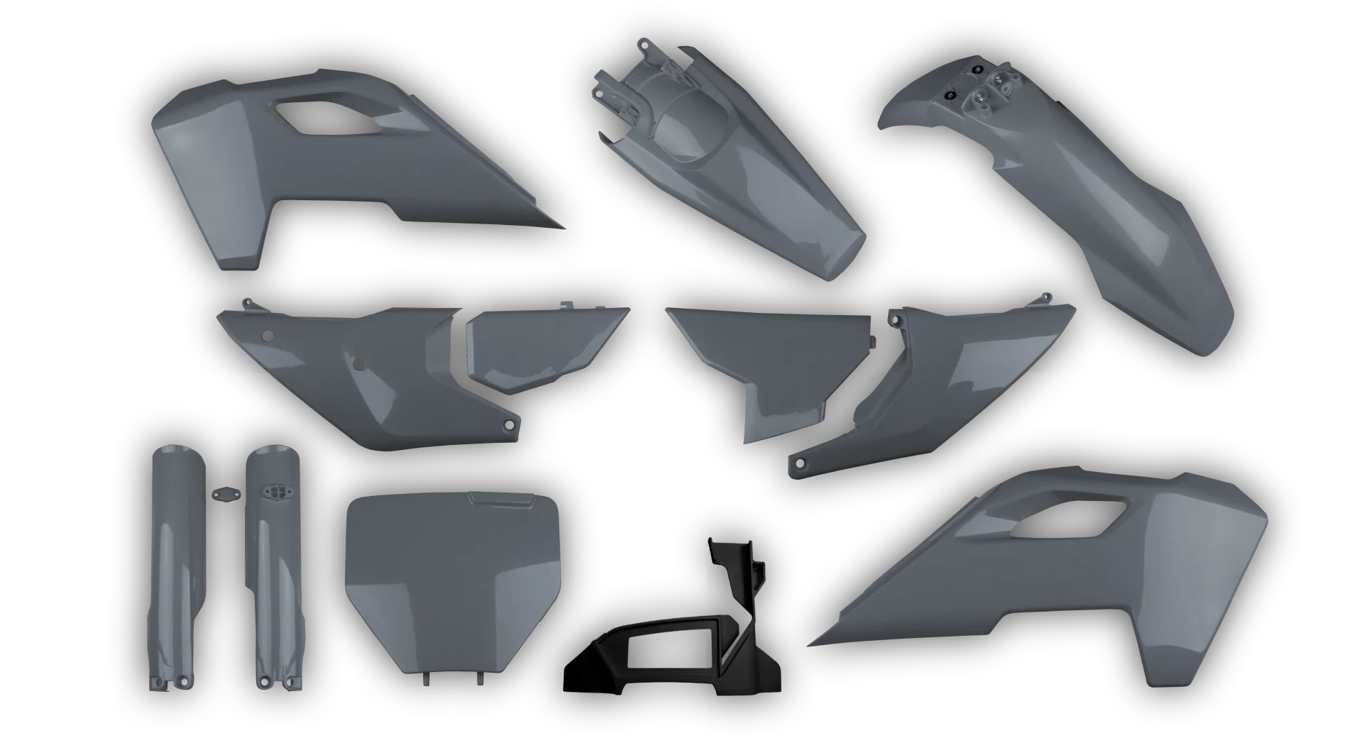 Plastics Kit - Husqvarna 14-> TC-FC-FX Series - 2023-2024 - Full Kit - Grey
