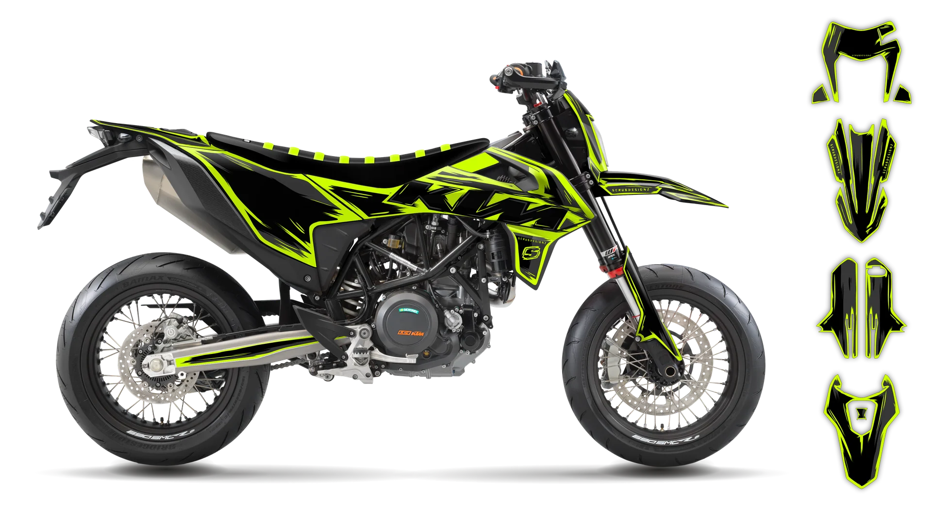 Graphics Kit - KTM - ENDURO 690R - 2012-2018 - Fluo Artlex - R1