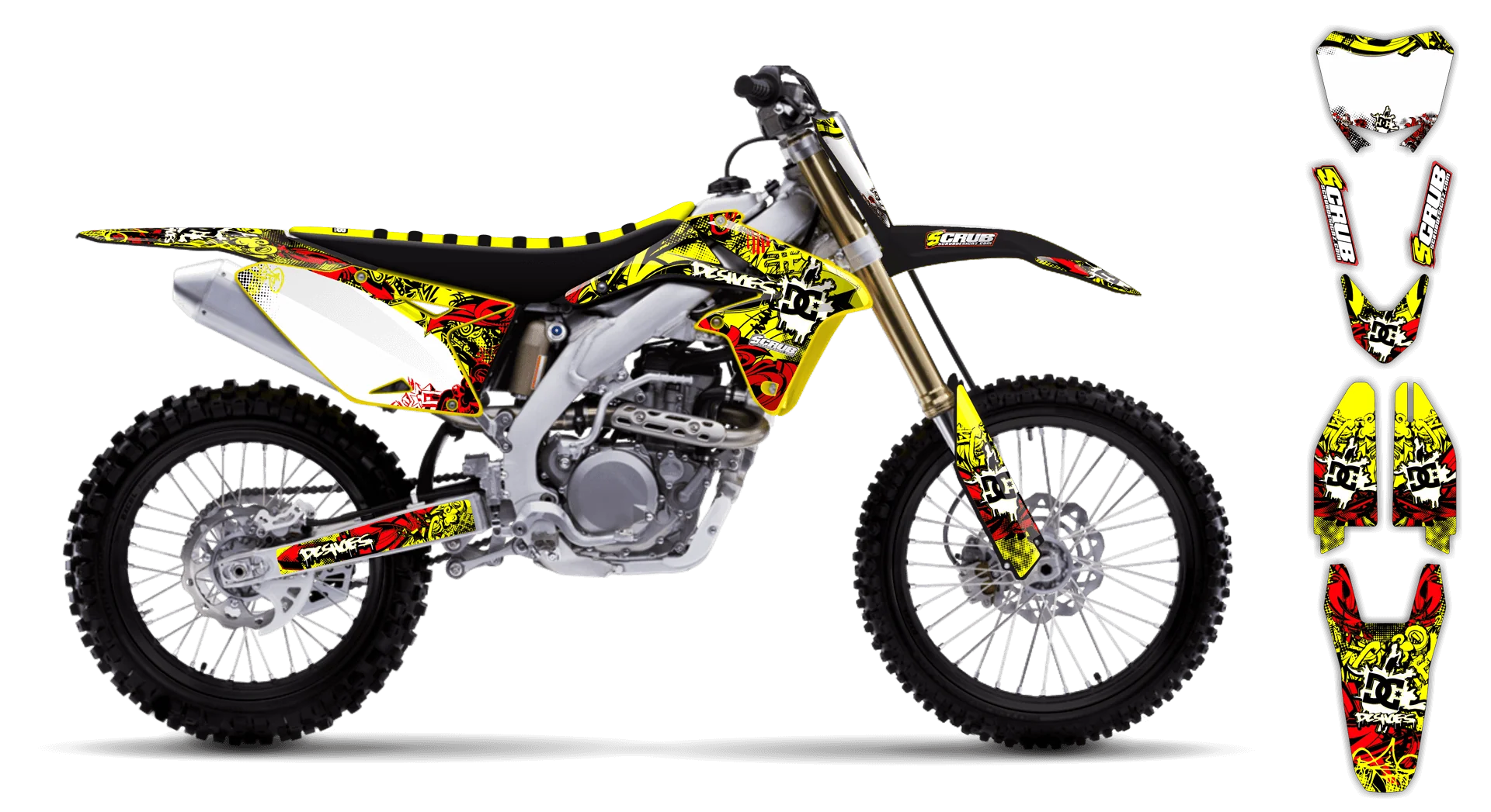 Graphics Kit - Suzuki - RMZ 450 - 2007 - Attack - R1