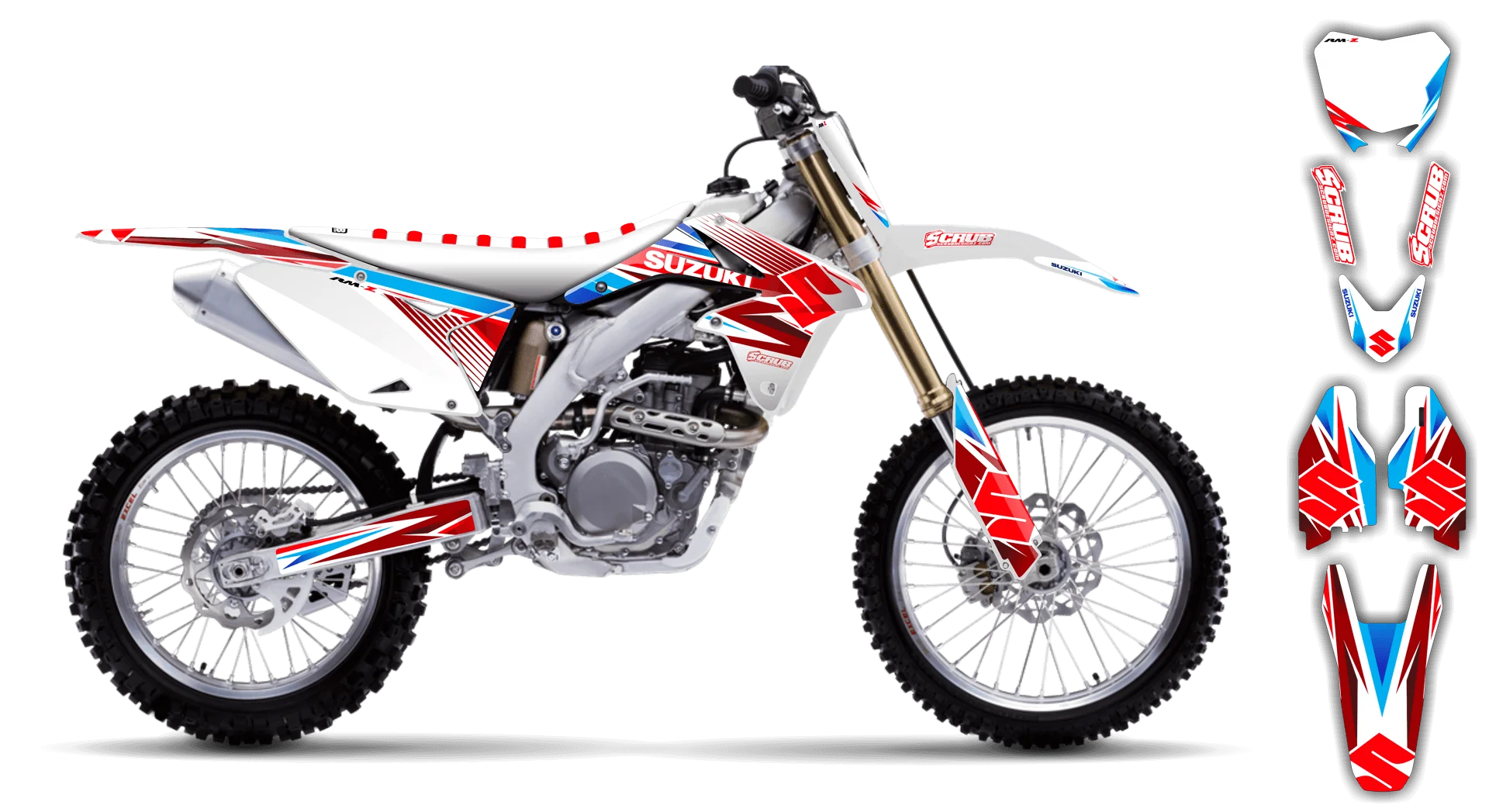 Graphics Kit - Suzuki - RMZ 450 - 2007 - SE1020 - R3