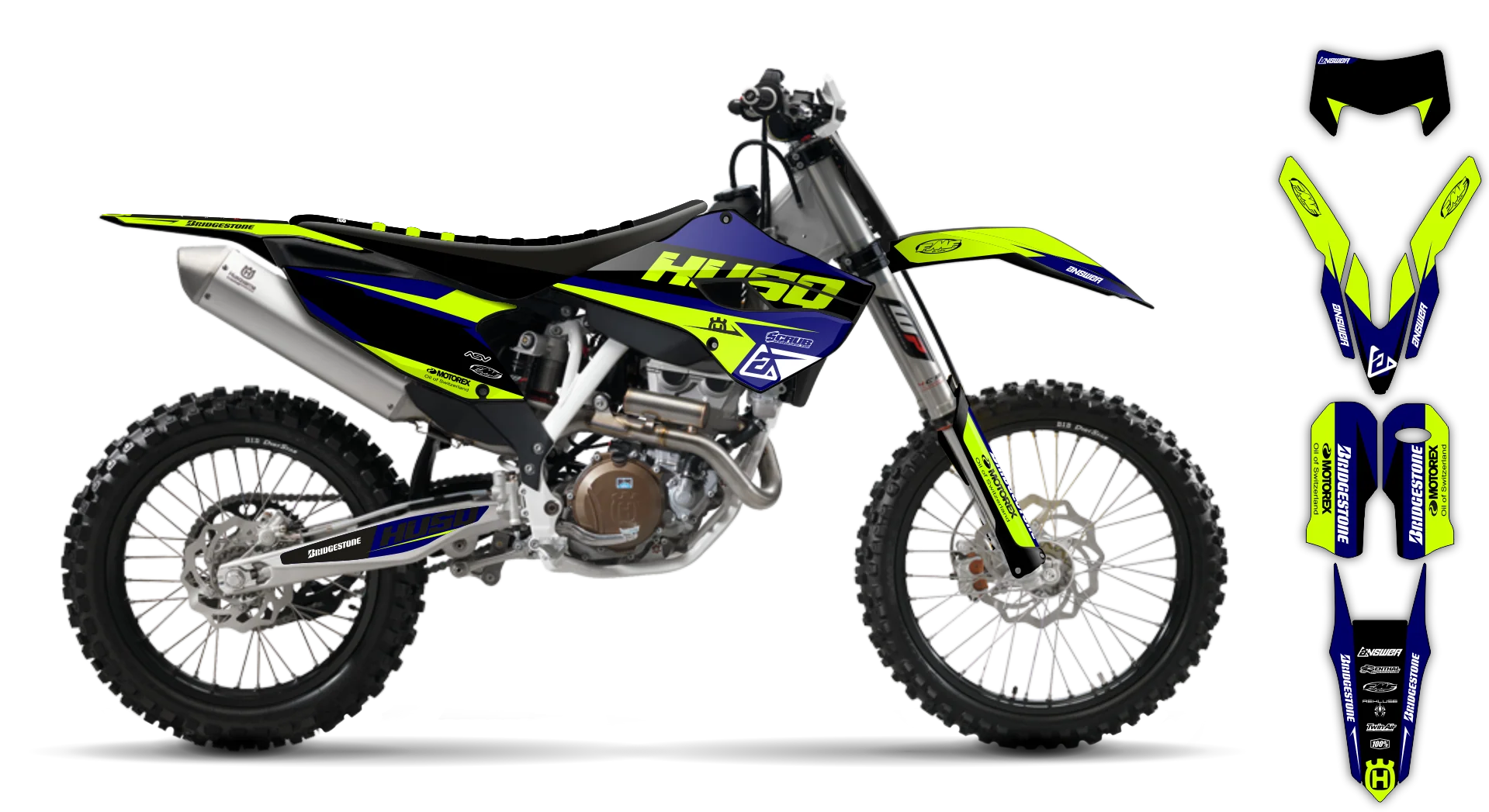 Graphics Kit - Husqvarna 14-> TE-FE Series - 2014 - Fluo SE1060 - LE