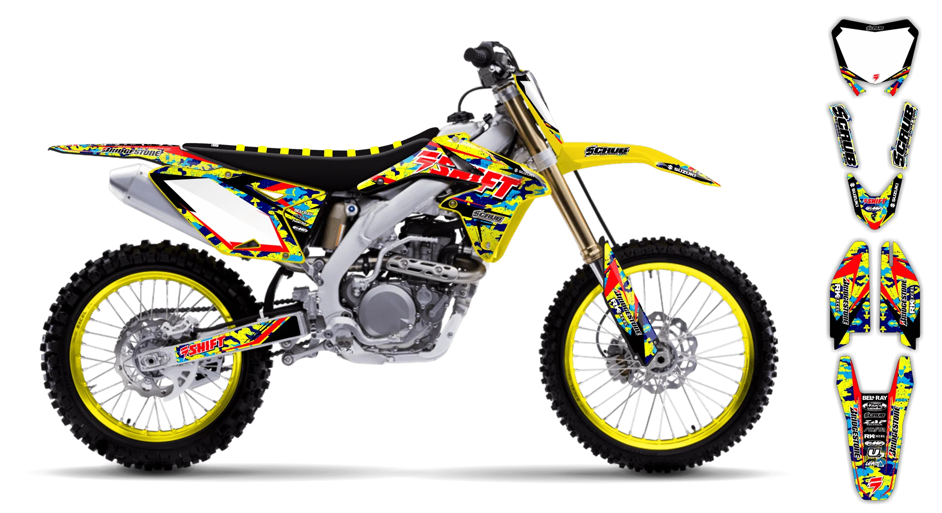 Graphics Kit - Suzuki - RMZ 250 - 2010-2018 - Step Up - LE