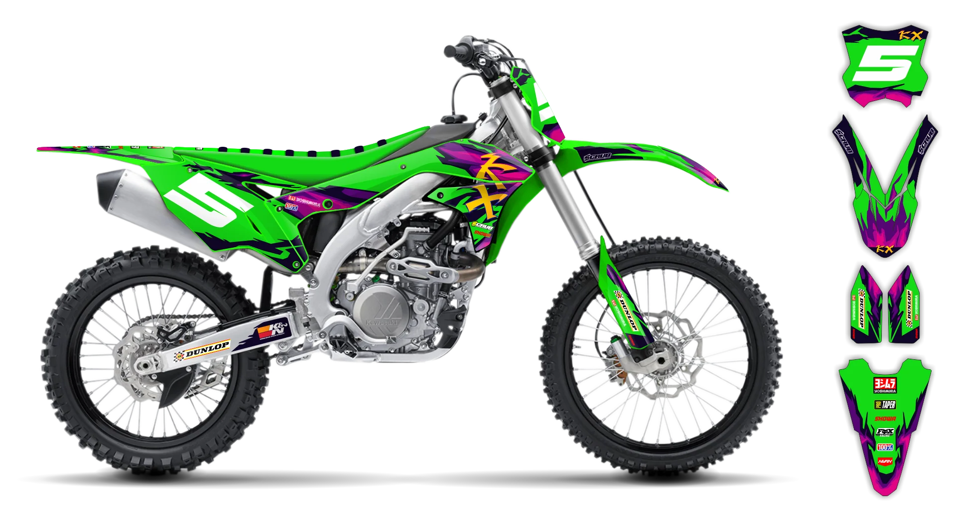 Graphics Kit - Kawasaki - KX 450F - 2016-2018 - Alto-G - R1