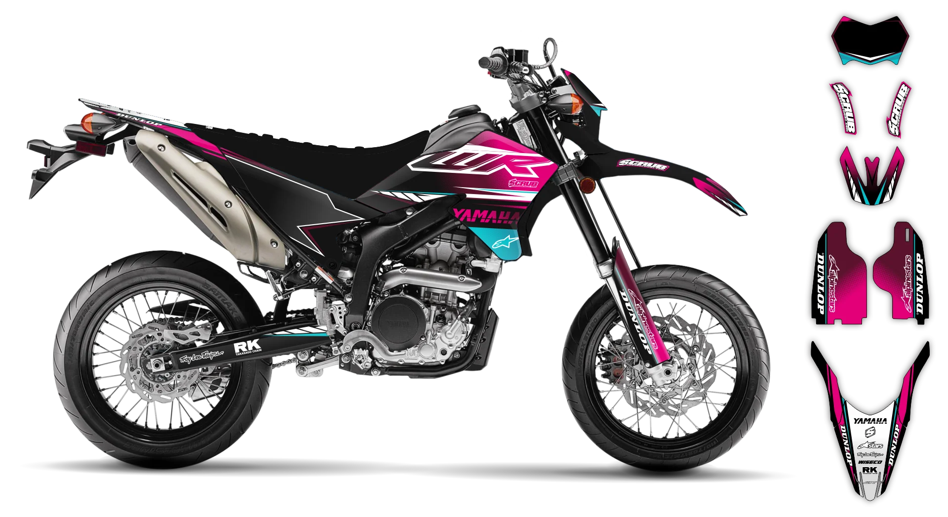 Graphics Kit - Yamaha - WR 250X - 2007-2022 - Boognish - R2
