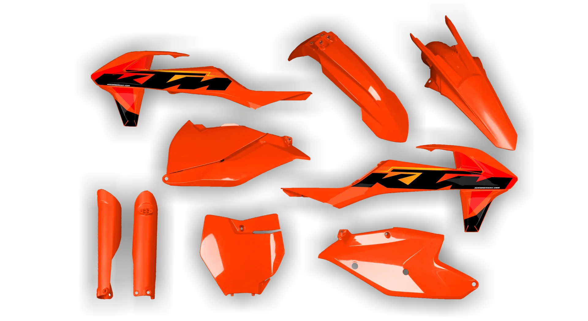 Plastics Kit - KTM - SX SX-F / XC XC-F - 2016-2018 - Full Kit - Orange Restyle