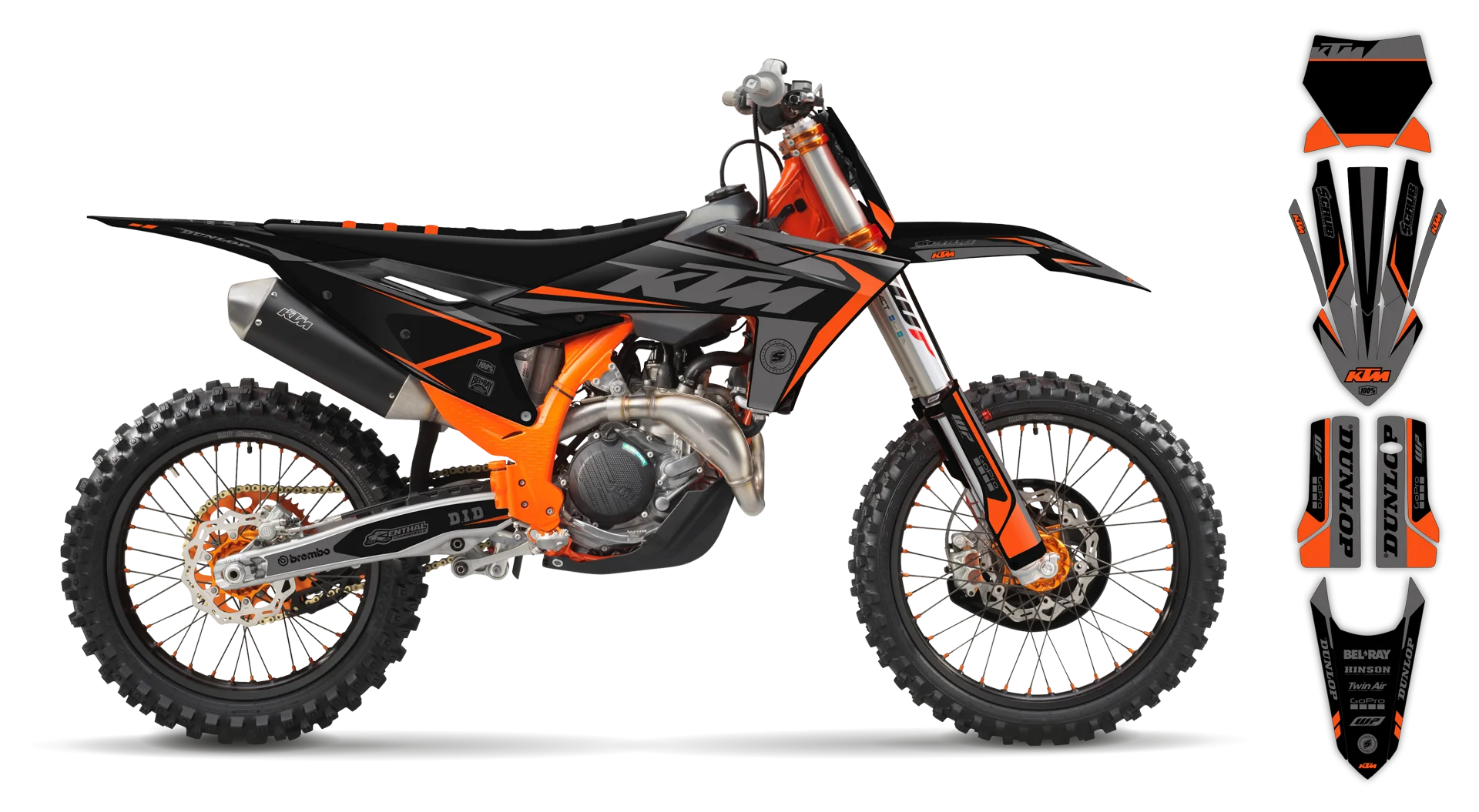 Graphics Kit - KTM - EXC EXC-F / XC-W XCF-W - 2004 - K17 - ST