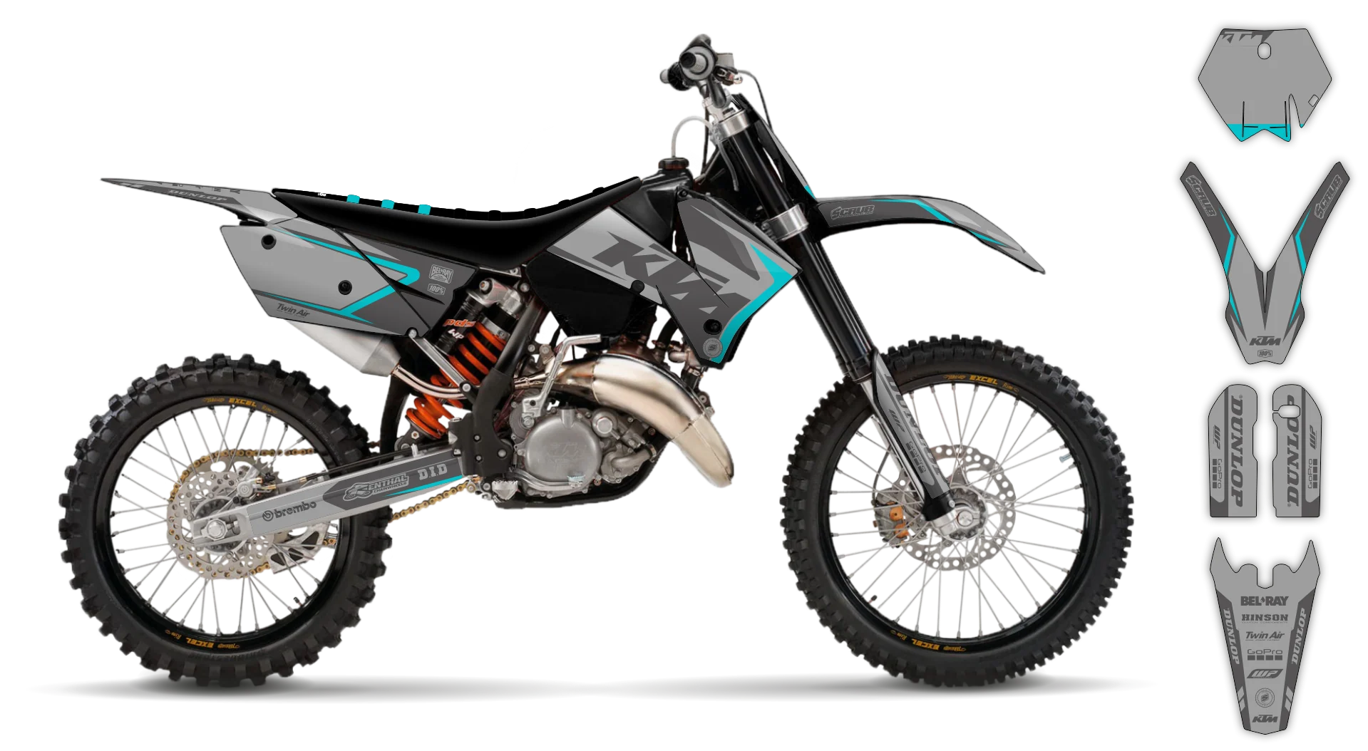 Graphics Kit - KTM - SX SX-F / XC XC-F - 2005-2006 - K17 - R3