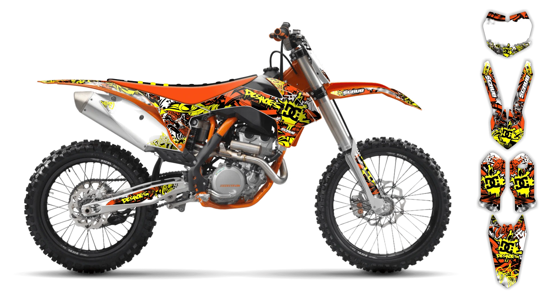 Graphics Kit - KTM - SMR Series - 2005-2007 - Attack - R1