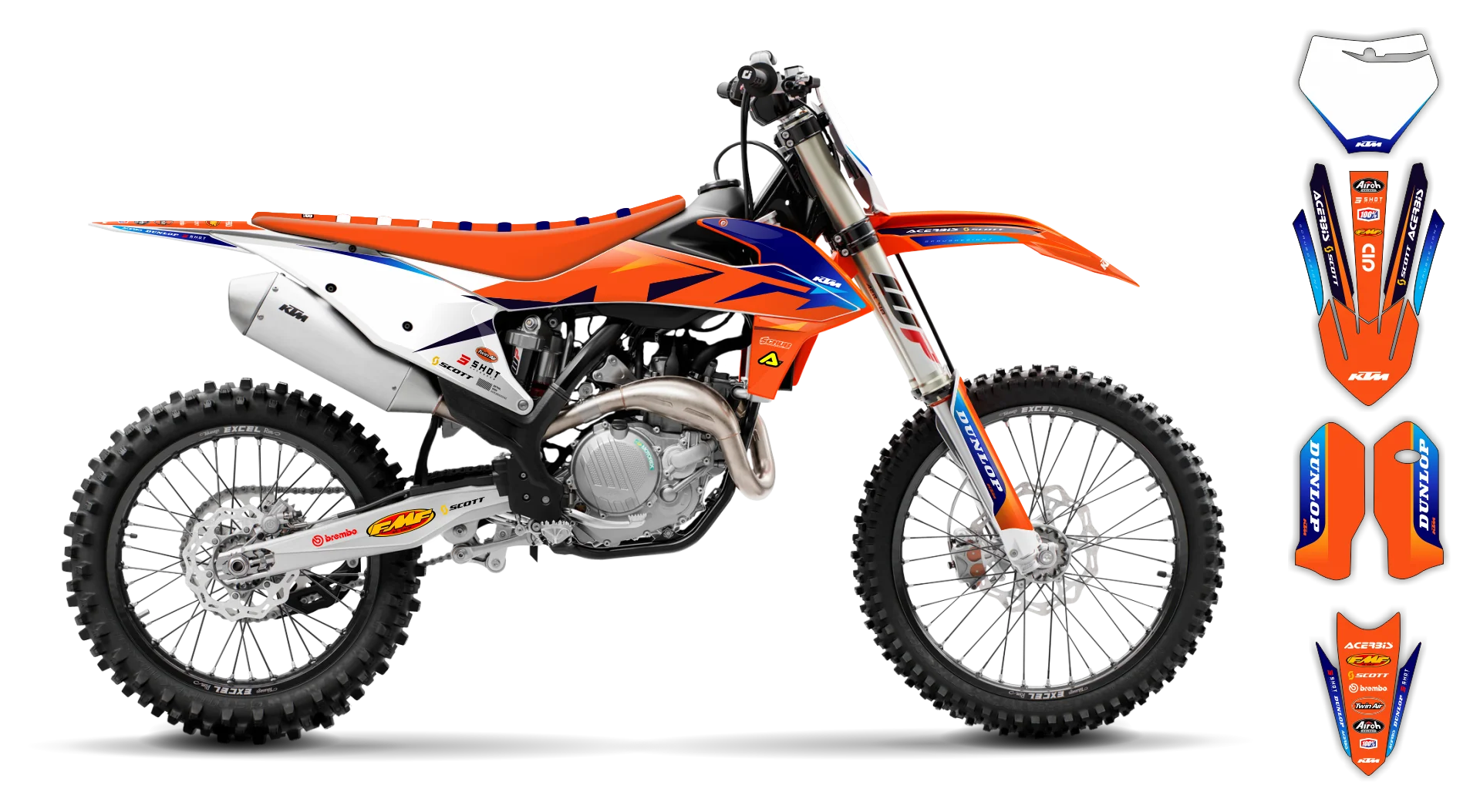 Graphics Kit - KTM - SX SX-F / XC XC-F - 2019-2022 - K19 - R3
