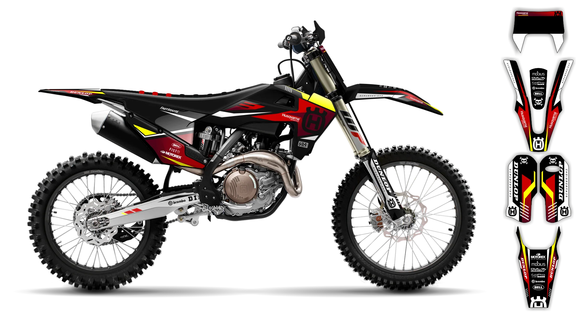 Graphics Kit - Husqvarna 14-> TE-FE Series - 2020-2023 - Blind - R3
