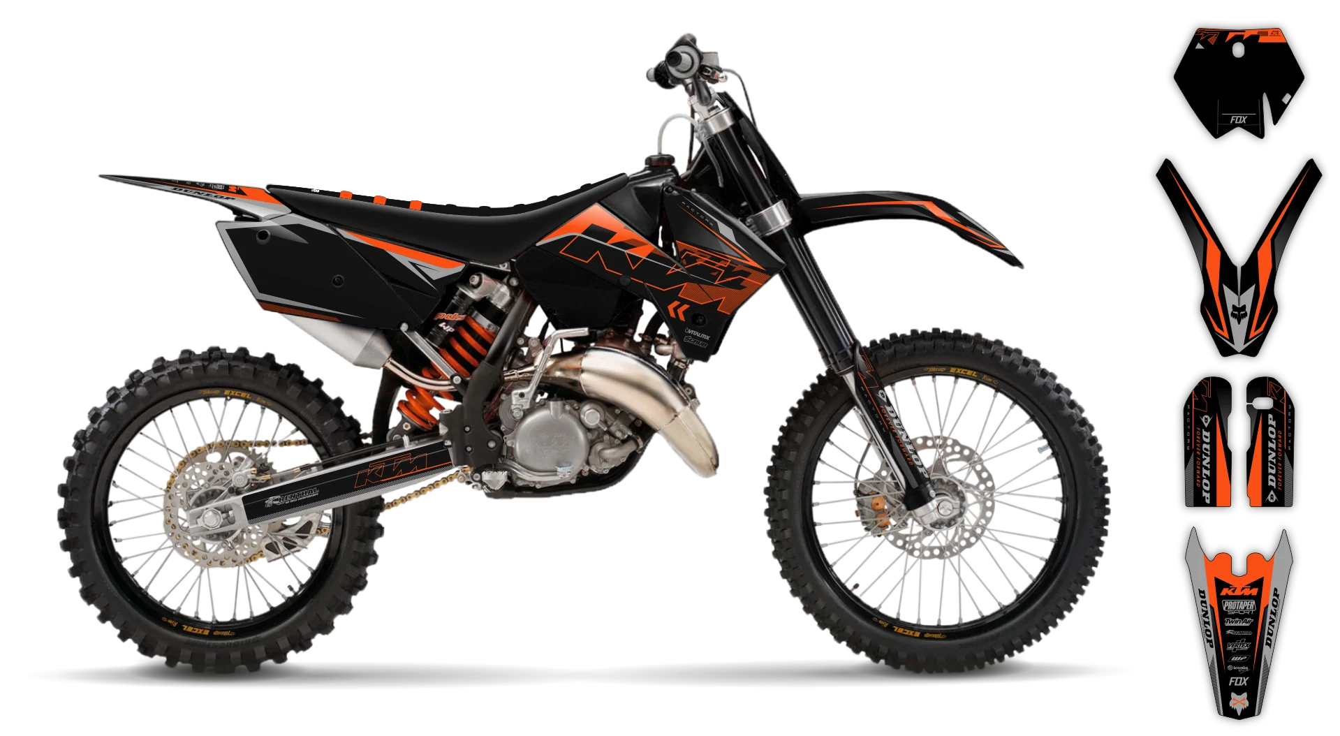 Graphics Kit - KTM - SX SX-F / XC XC-F - 2005-2006 - K5 - R4