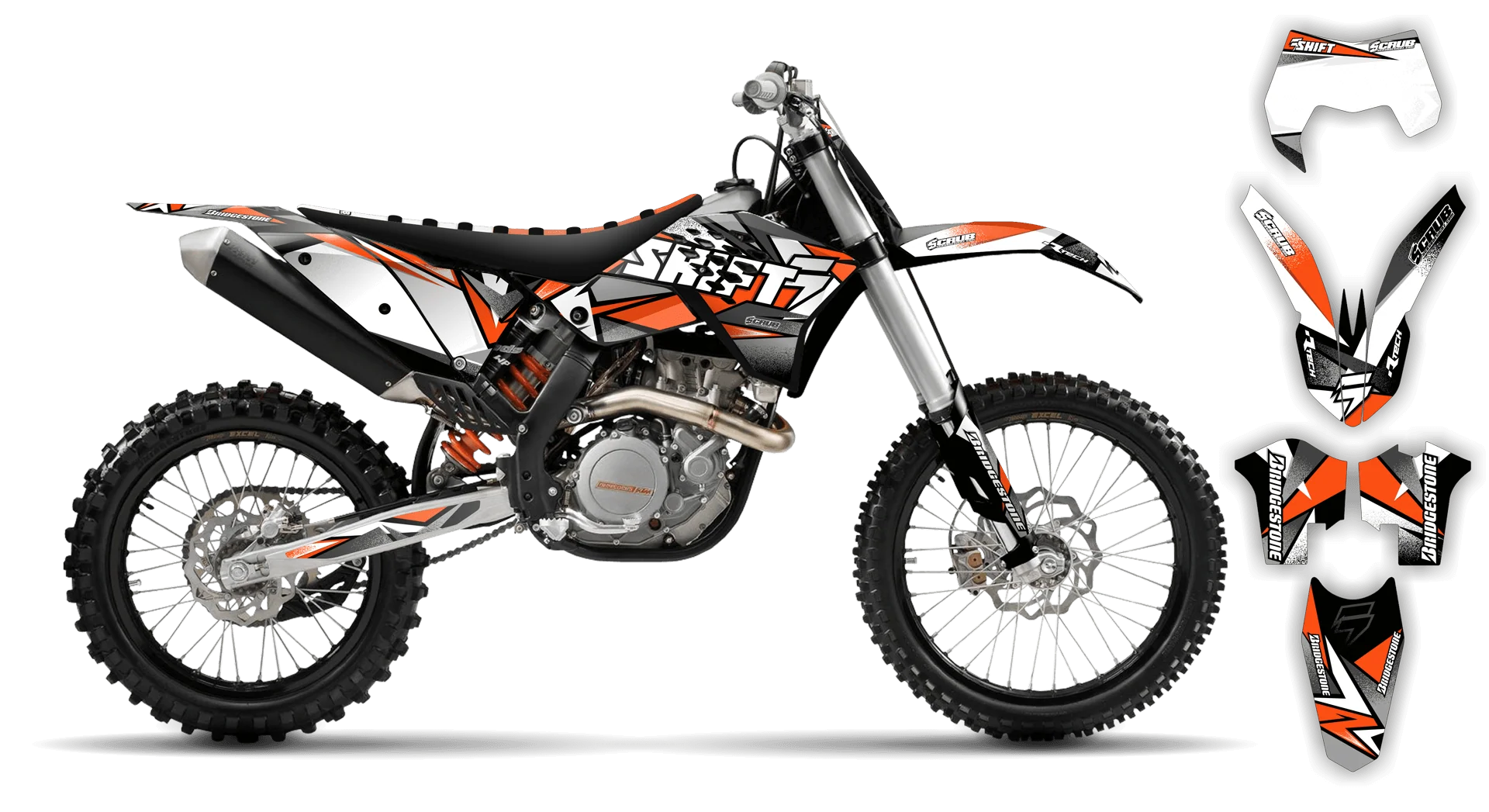 Graphics Kit - KTM - EXC EXC-F / XC-W XCF-W - 2008-2011 - X-Rut - R3