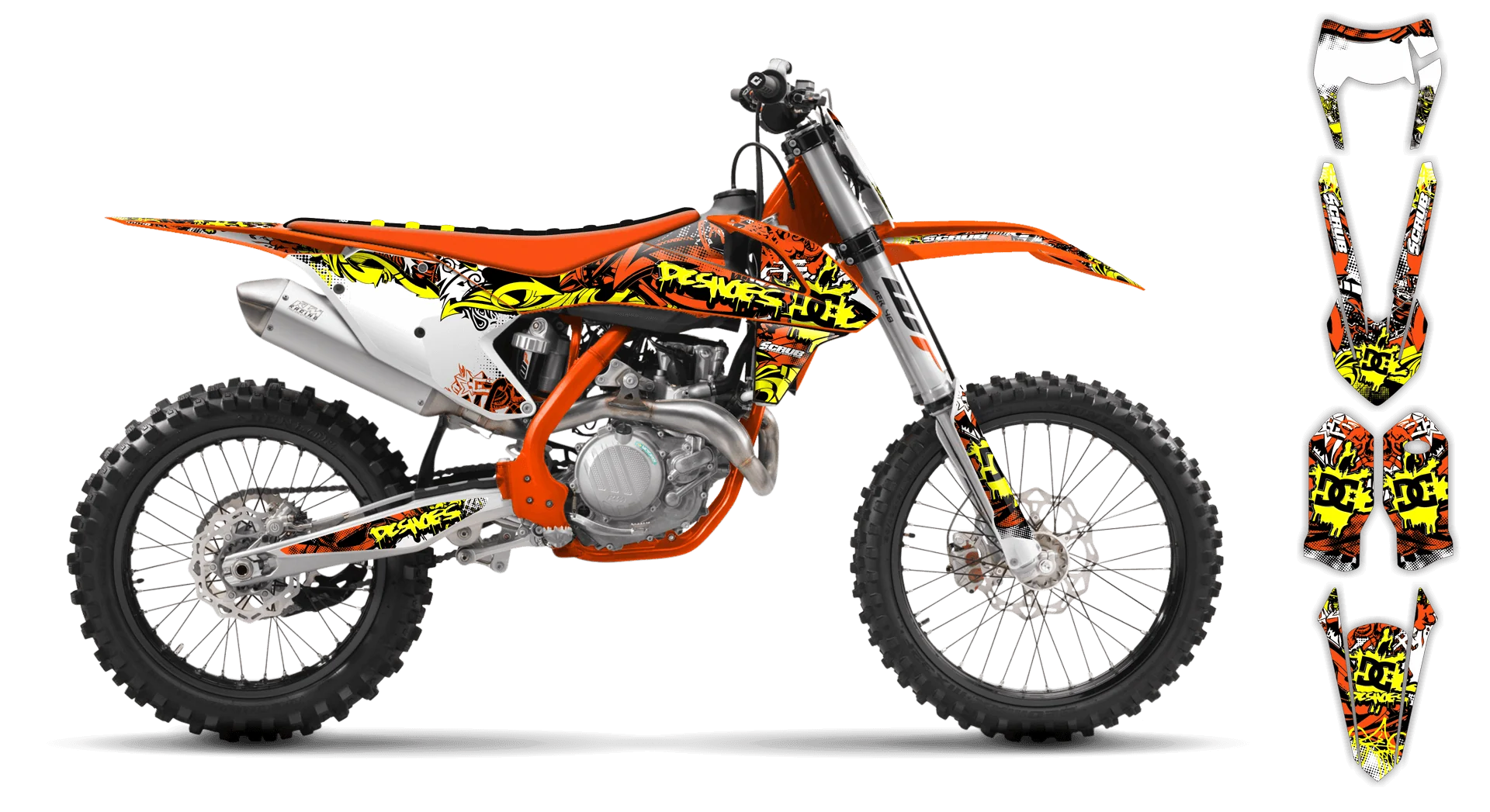 Graphics Kit - KTM - EXC EXC-F / XC-W XCF-W - 2017-2019 - Attack - R1