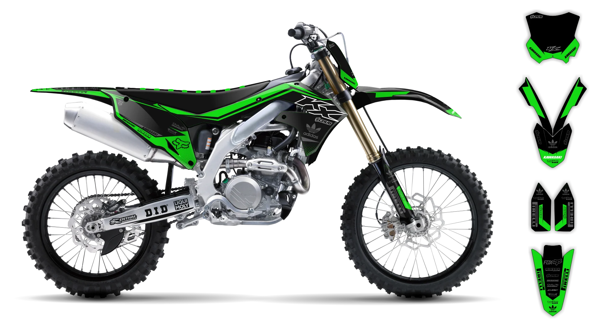 Graphics Kit - Kawasaki - KX 450F - 2019-2023 - SE1087 - R2