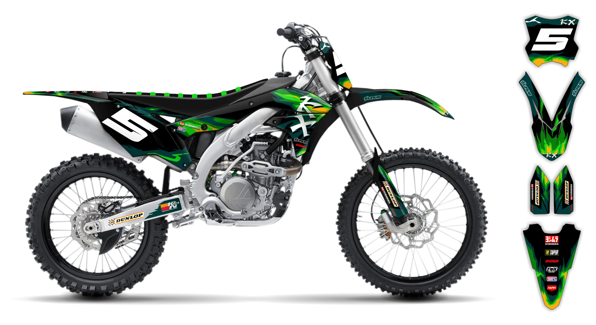 Graphics Kit - Kawasaki - KX 450F - 2016-2018 - Alto-G - R4