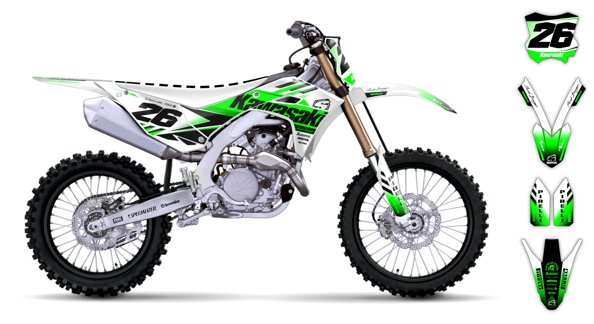 Graphics Kit - Kawasaki - KX 250F - 2025 - Keryaco - R3