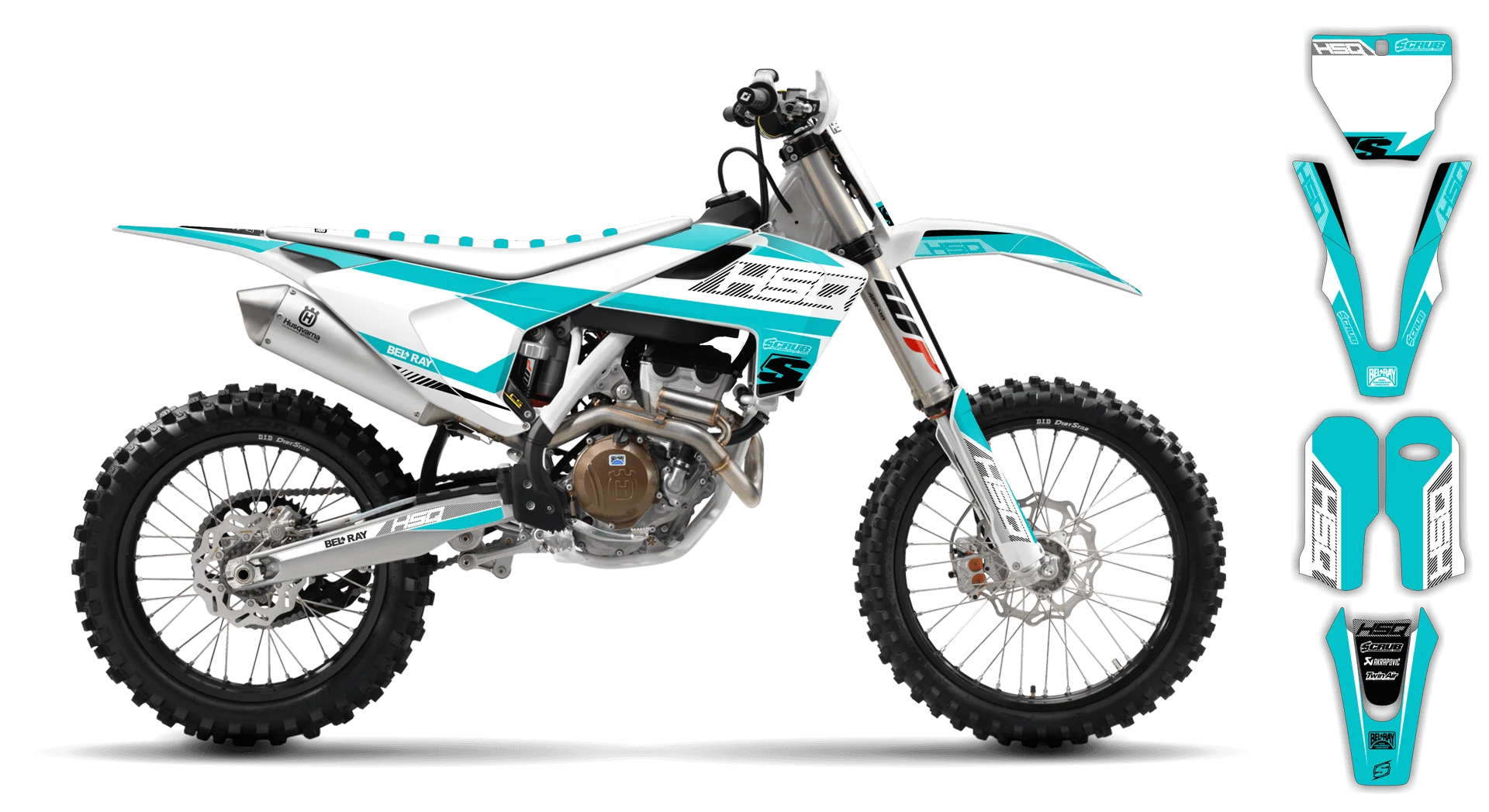 Graphics Kit - Husqvarna 14-> TC-FC-FX Series - 2016-2018 - SE1021 - R2