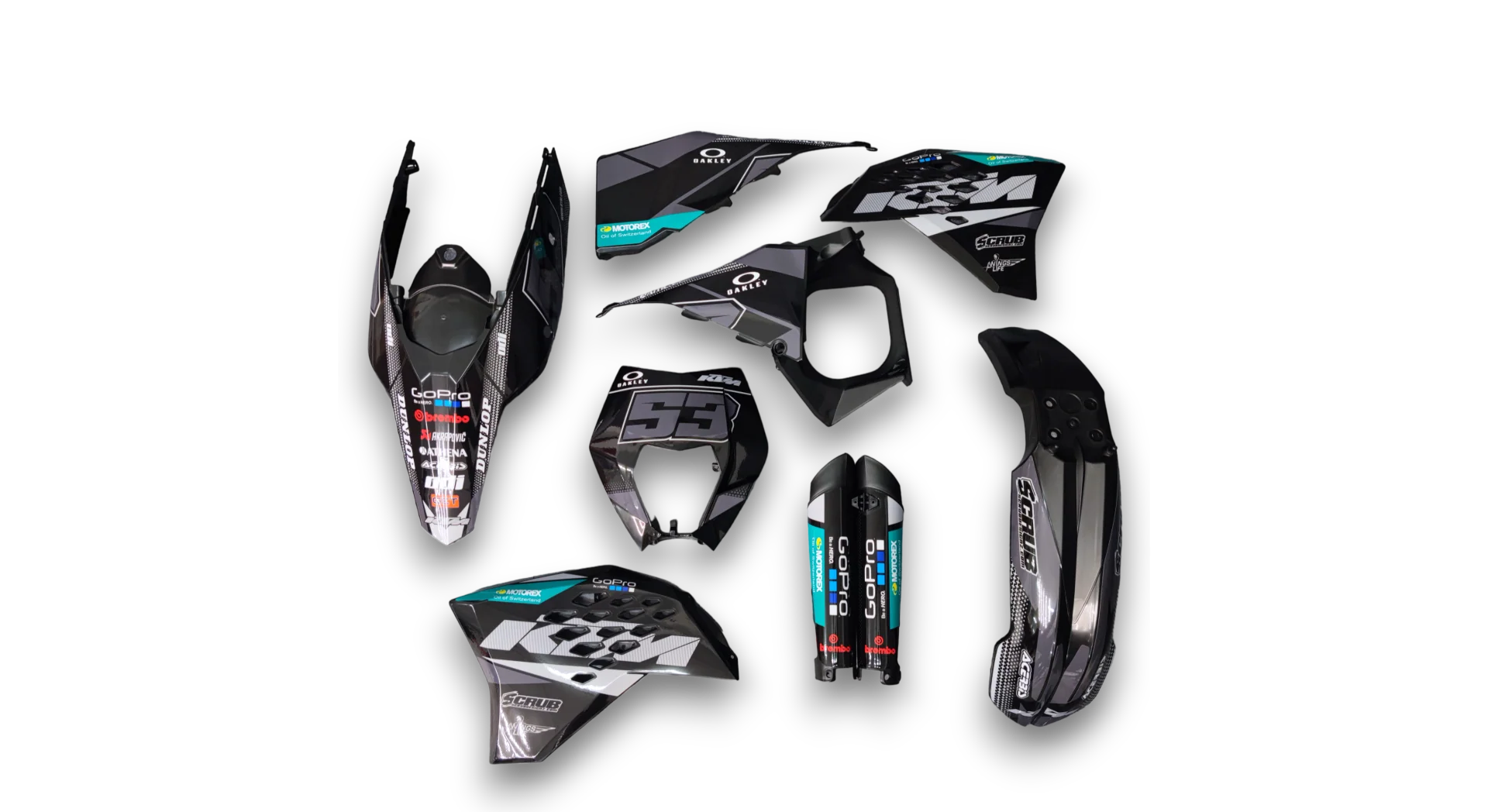 GFP - KTM - EXC EXC-F / XC-W XCF-W - 2008-2011 - Black-K11-R3