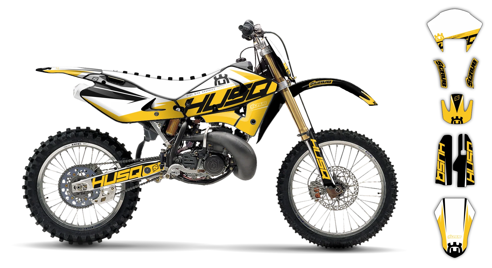 Graphics Kit - Husqvarna 97-04 - WR-125 - 2000-2004 - H-SE1089 - LE