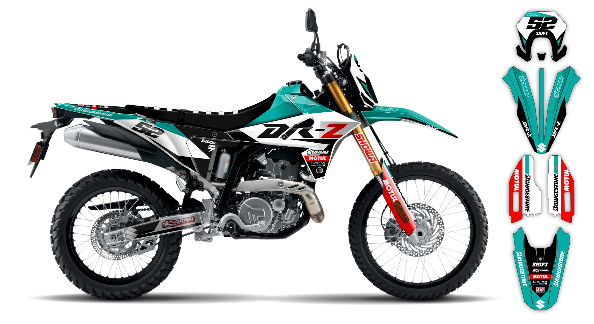 Graphics Kit - Suzuki - DR-Z4S Enduro - 2025-2026 - Stash - R3