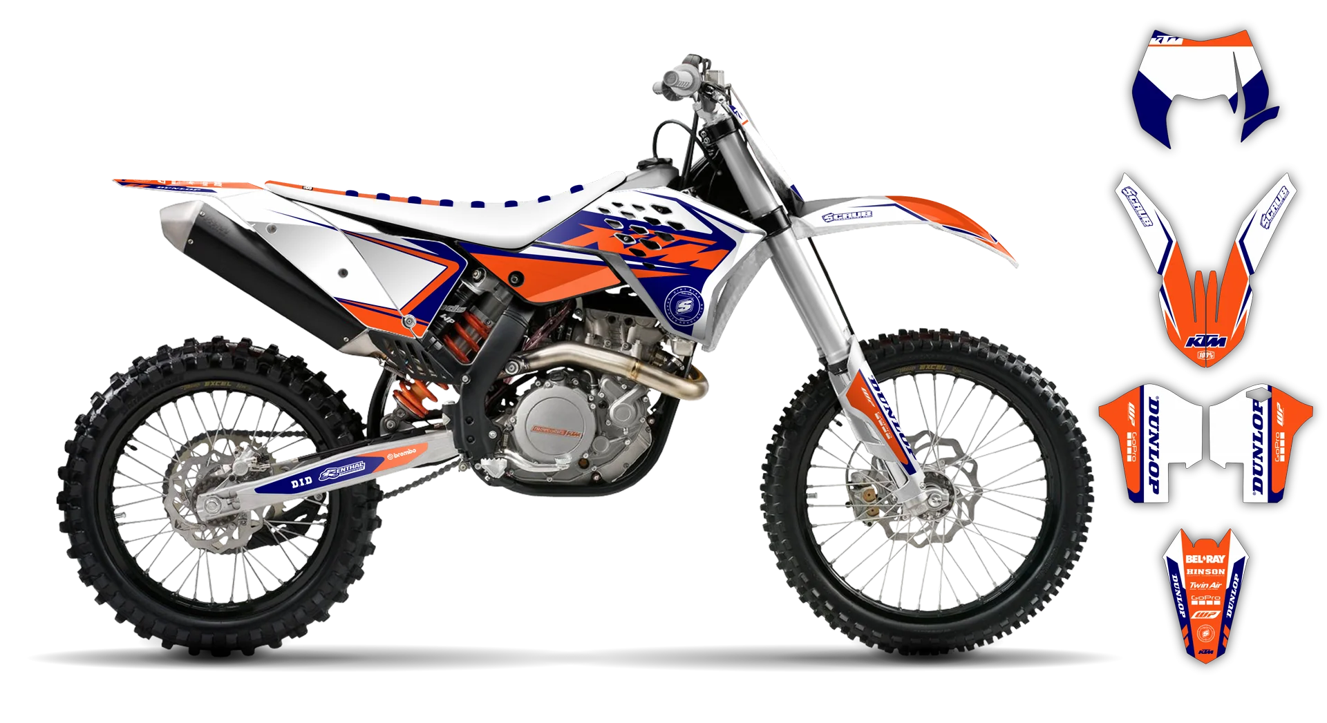 Graphics Kit - KTM - EXC EXC-F / XC-W XCF-W - 2008-2011 - K17 - R2