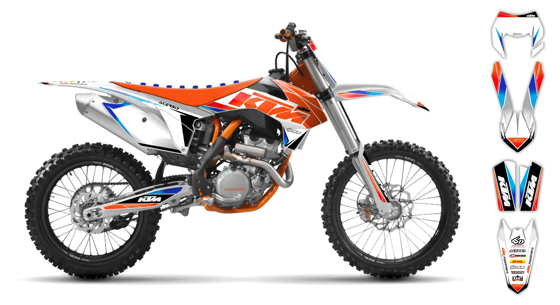 Graphics Kit - KTM - EXC EXC-F / XC-W XCF-W - 1993-1997 4-Stroke - K12 - LE