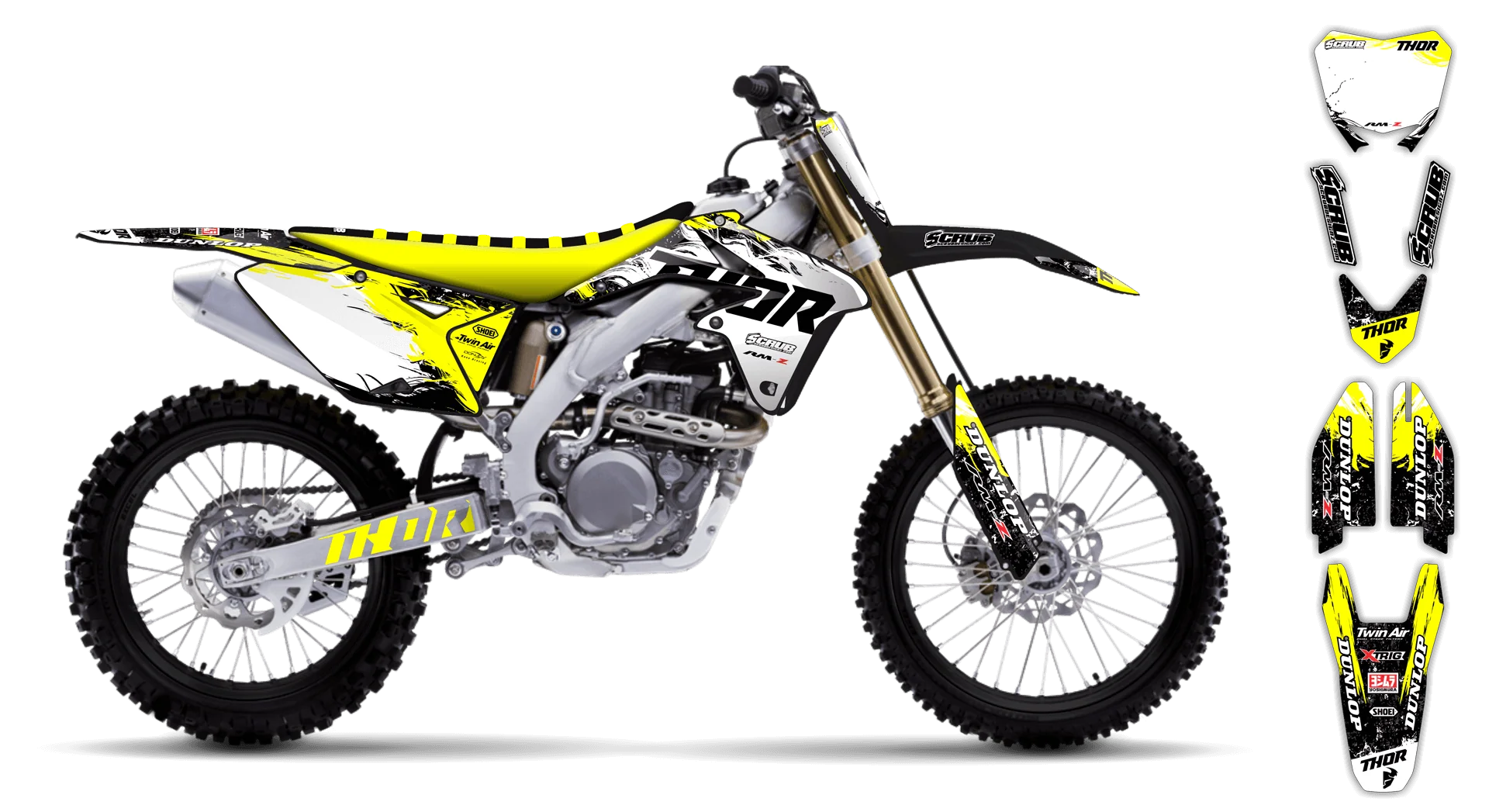 Graphics Kit - Suzuki - RMZ 450 - 2007 - Sledge - LE