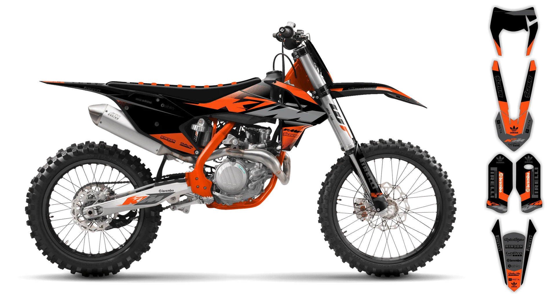 Graphics Kit - KTM - EXC EXC-F / XC-W XCF-W - 2017-2019 - K15 - R2