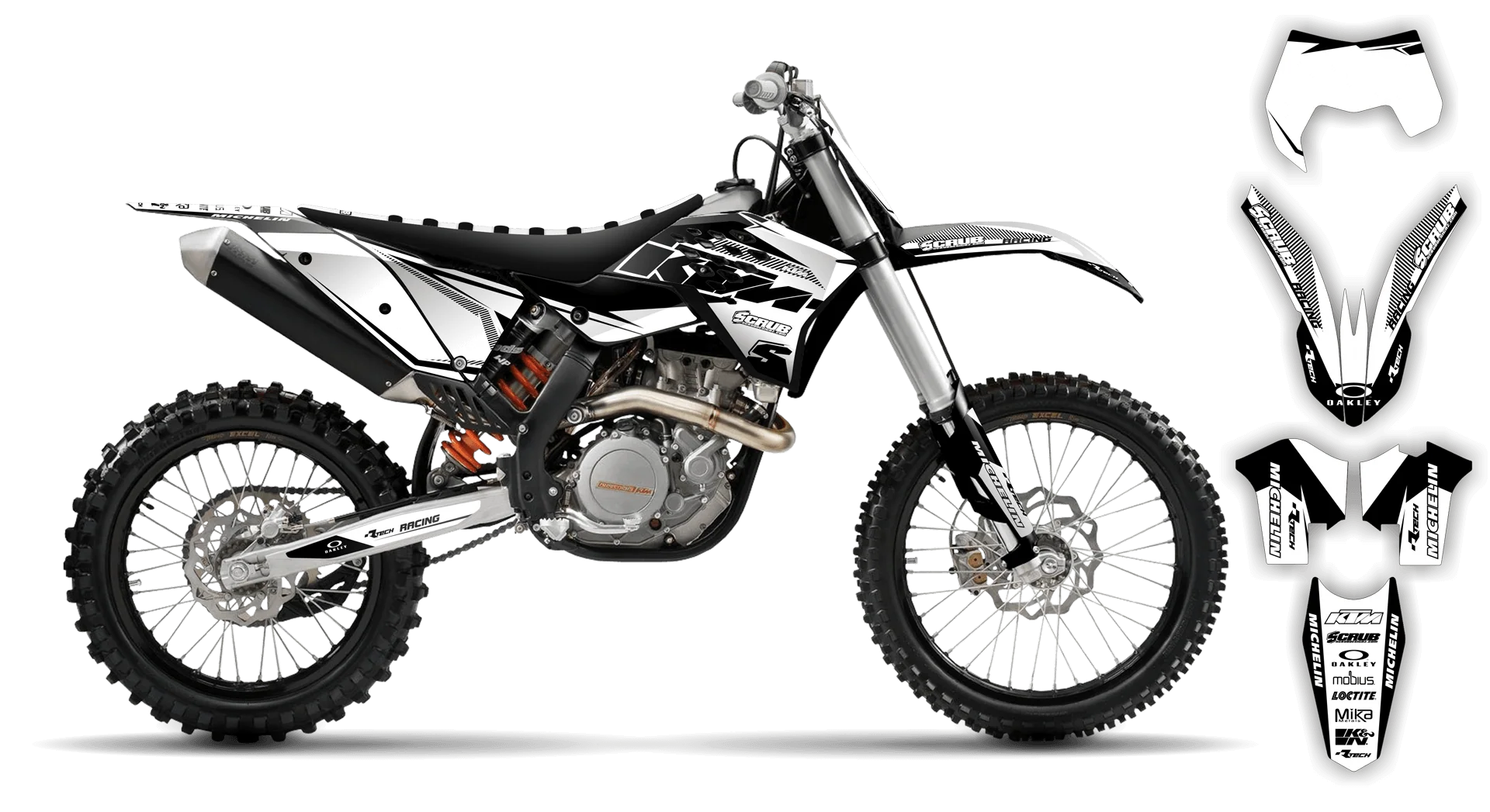 Graphics Kit - KTM - EXC EXC-F / XC-W XCF-W - 2008-2011 - SE1039 - LE