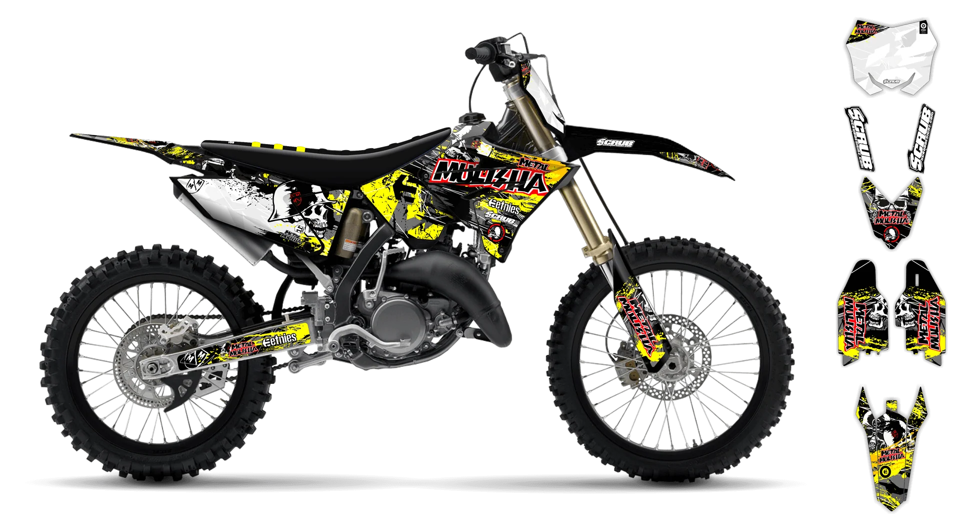 Graphics Kit - Suzuki - RM 125-250 Restyle - 2004-2008 - Em Em - LE