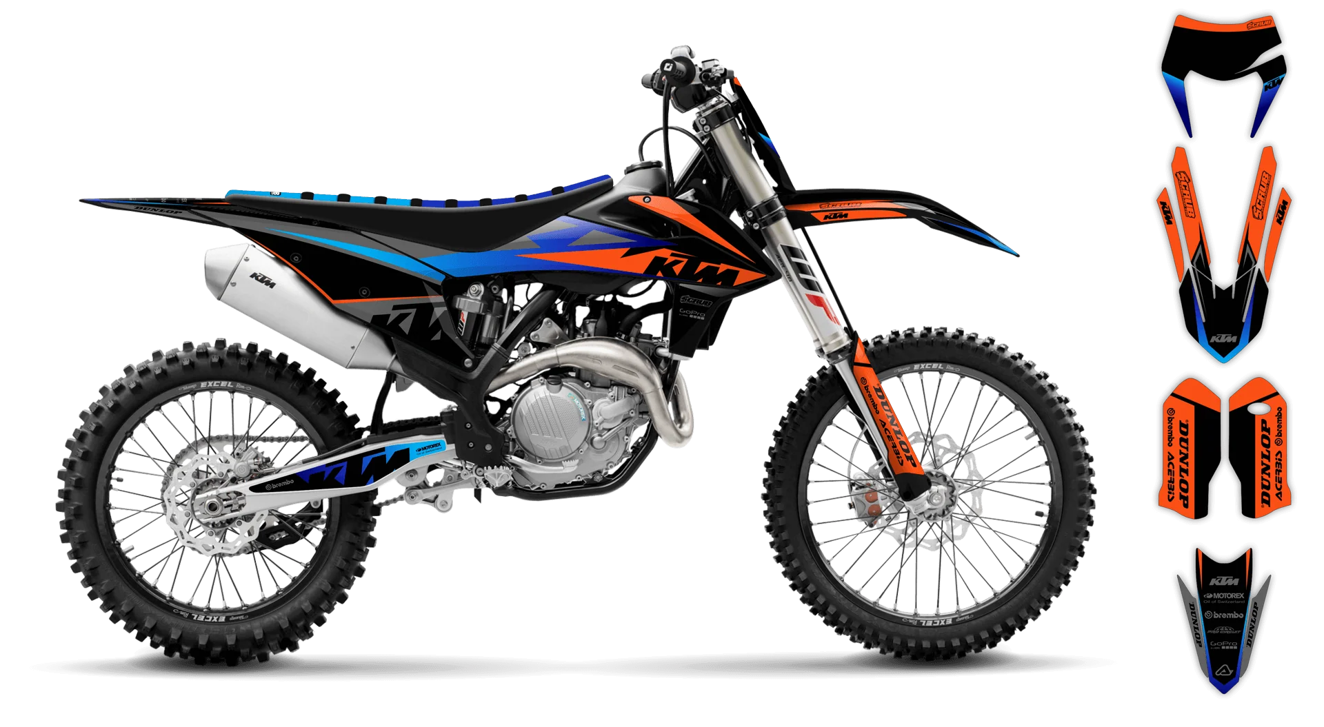 Graphics Kit - KTM - EXC EXC-F / XC-W XCF-W - 2020-2023 - K16 - R1