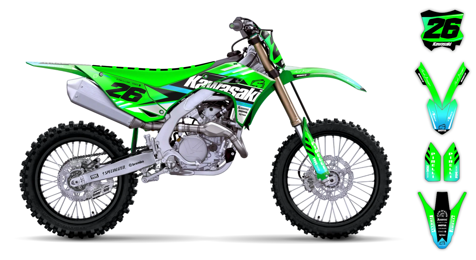 Graphics Kit - Kawasaki - KX 450F - 2024-2025 - Keryaco - ST