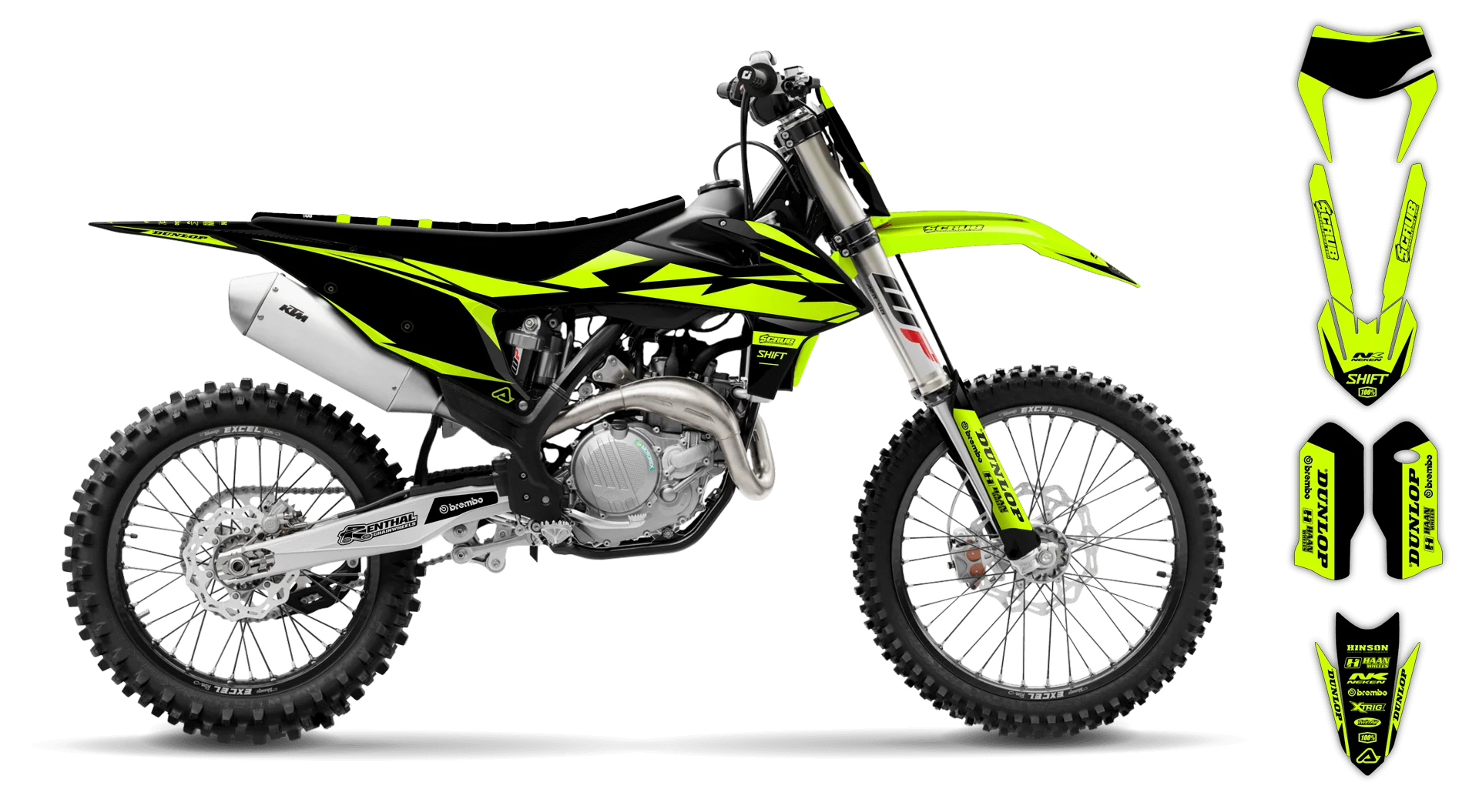Graphics Kit - KTM - EXC EXC-F / XC-W XCF-W - 2020-2023 - Fluo SE1025 - LE