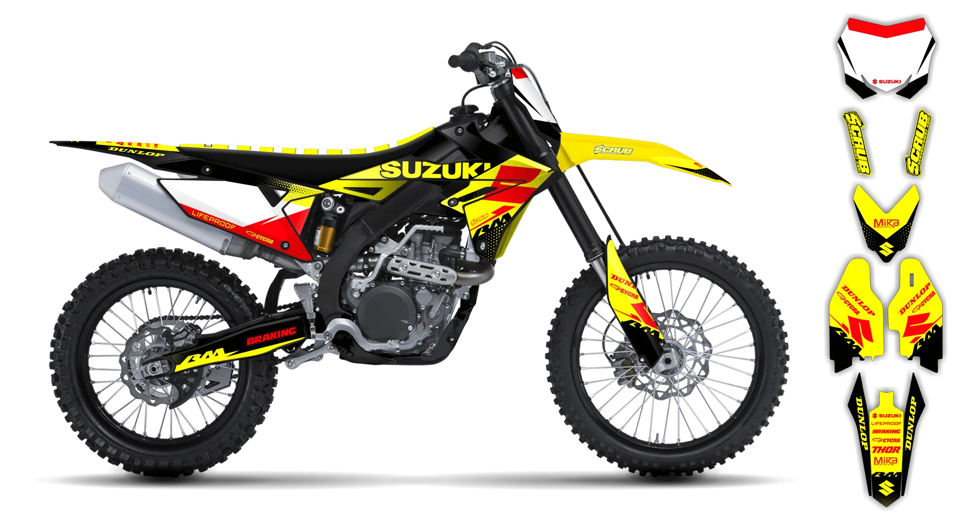 Graphics Kit - Suzuki - RMZ 250 - 2019-2025 - Comet - R1