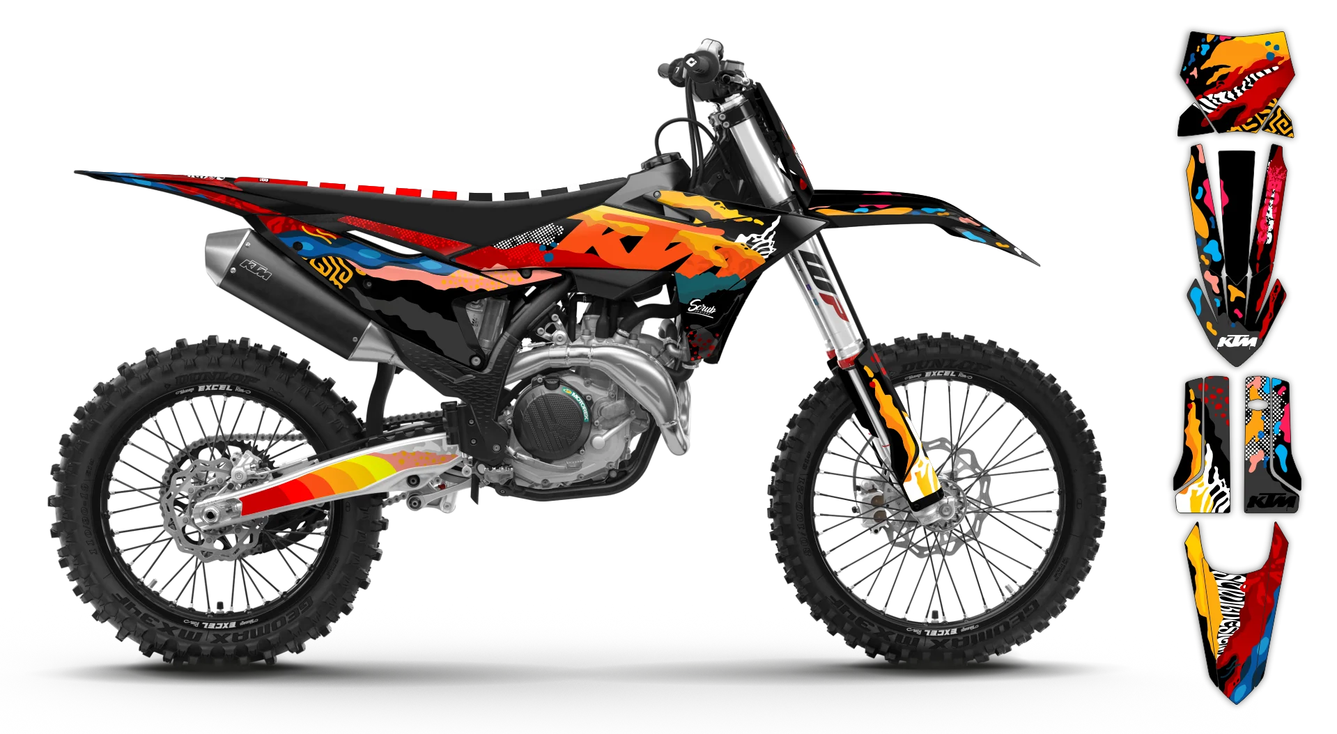Graphics Kit - KTM - SX SX-F / XC XC-F - 2025 - Kaleido - R1