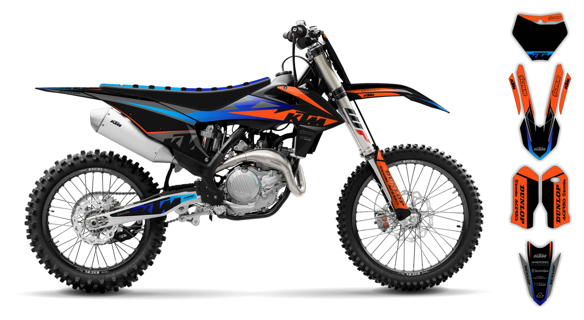 Graphics Kit - KTM - SX SX-F / XC XC-F - 2019-2022 - K16 - R1