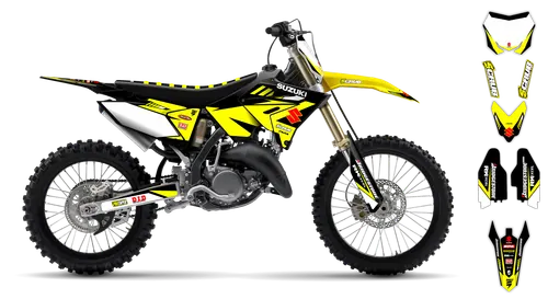 Graphics Kit - Suzuki - RM 125-250 Restyle - 2001-2003 - Factory Replica 4 - ST
