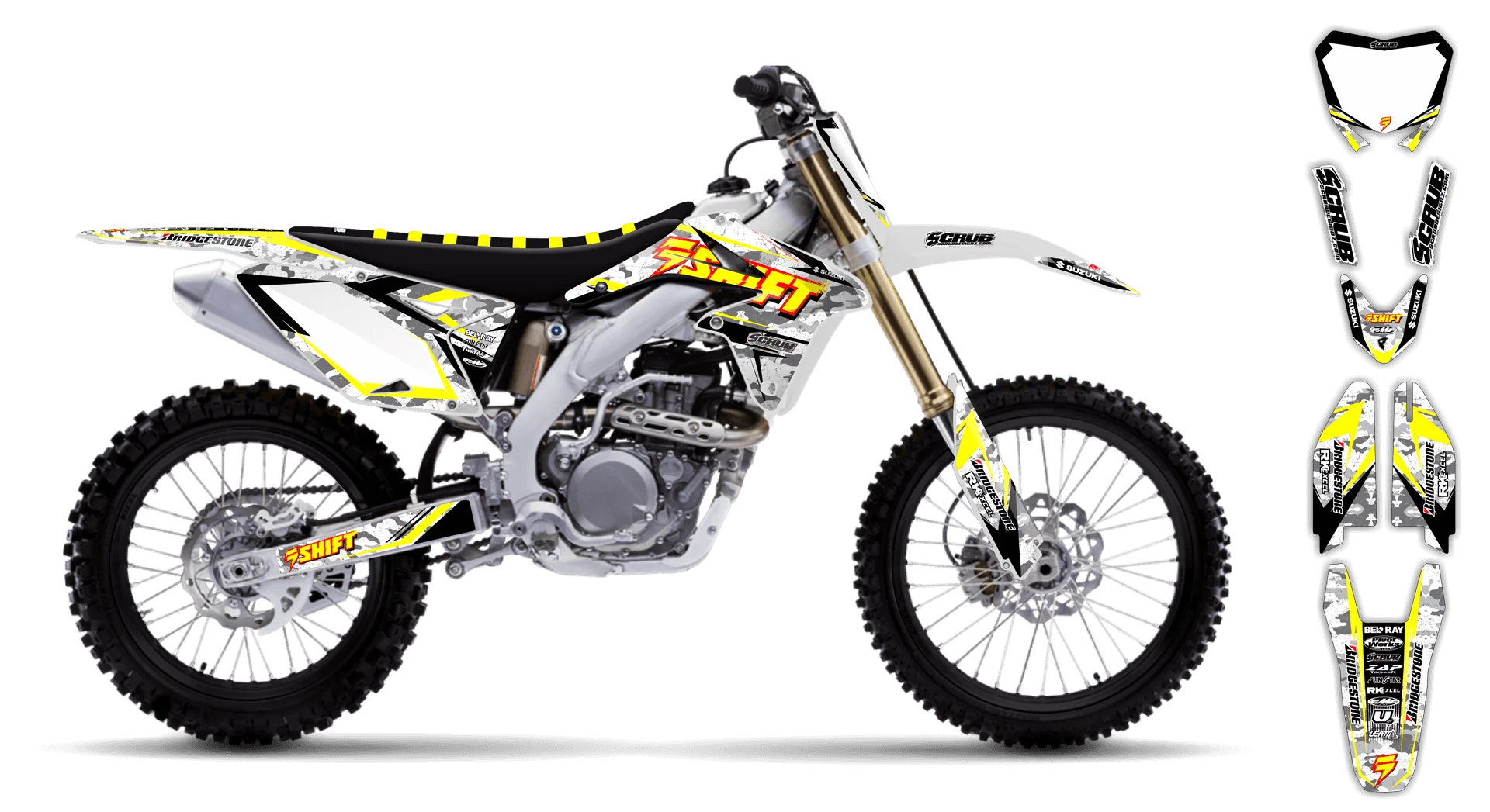 Graphics Kit - Suzuki - RMZ 250 - 2007-2009 - Step Up - R1