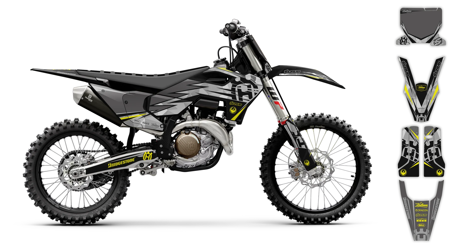 Graphics Kit - Husqvarna 14-> TC-FC-FX Series - 2023-2024 - H-SE1101 - R2